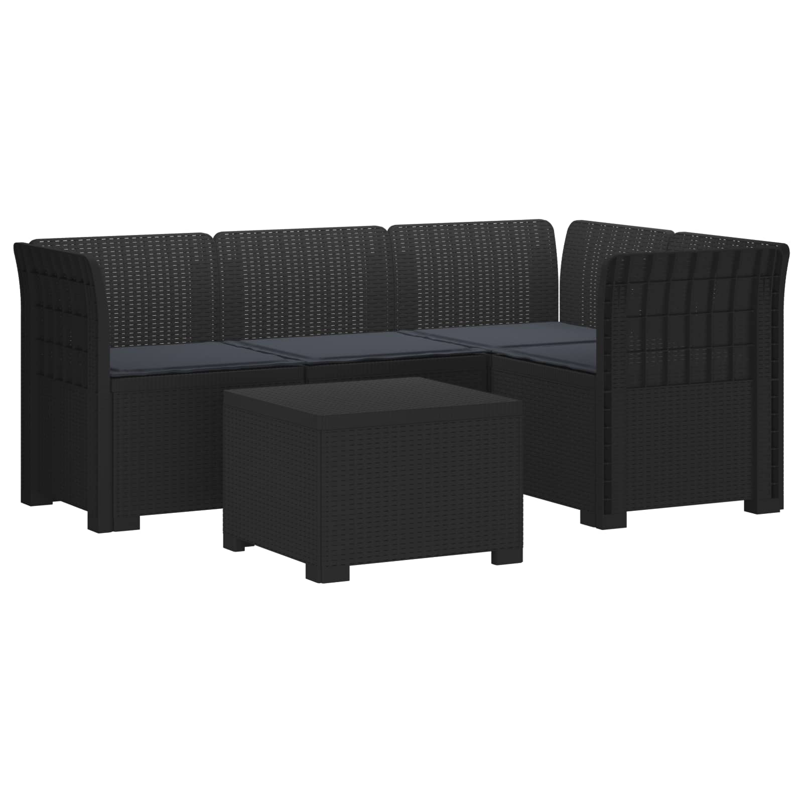 Maison Exclusive - 4-sitzer Garten Sofa Mit Kissen Rattan Look Pp