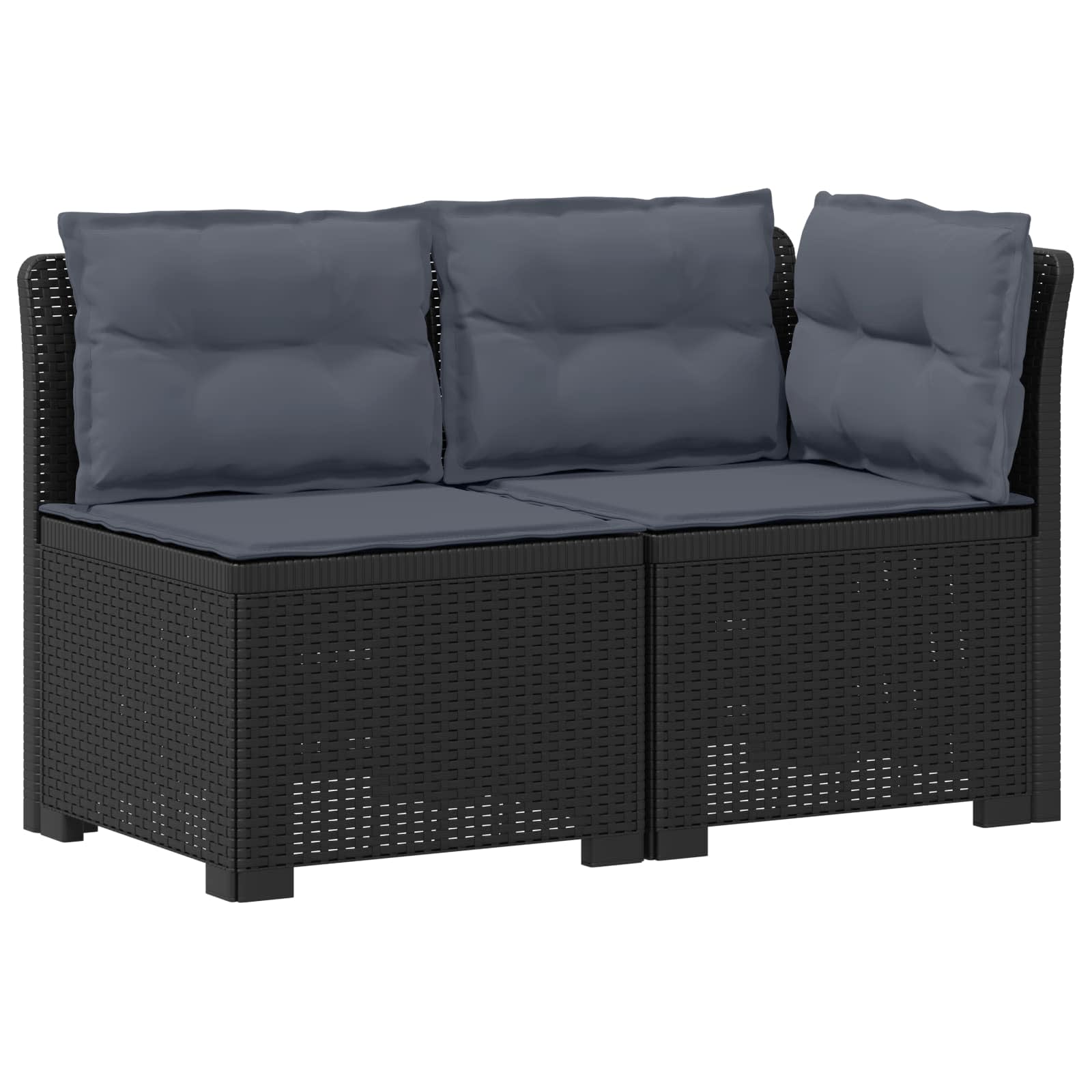 Maison Exclusive - 2-sitzer Garten-sofa Mit Kissen Rattan-look Pp