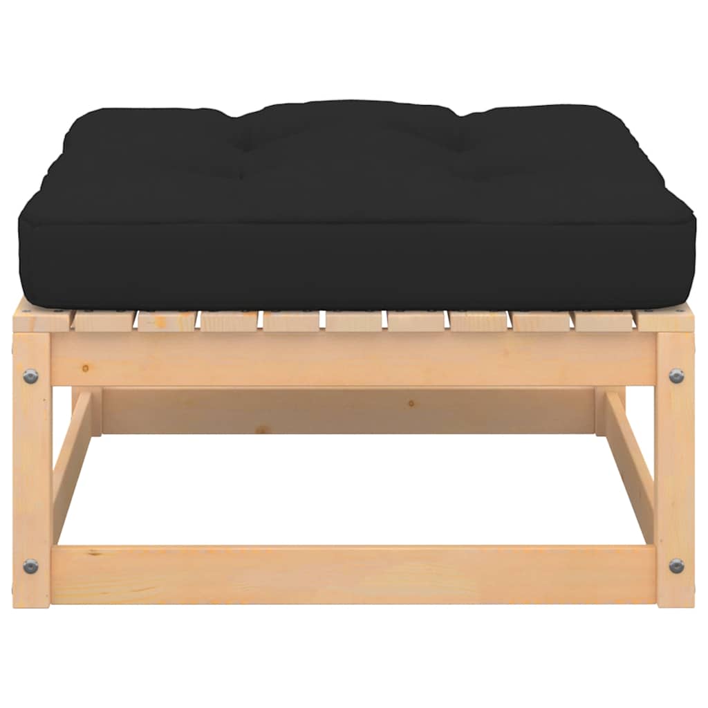 Maison Exclusive - Garten-fußhocker Mit Kissen Massivholz Kiefer