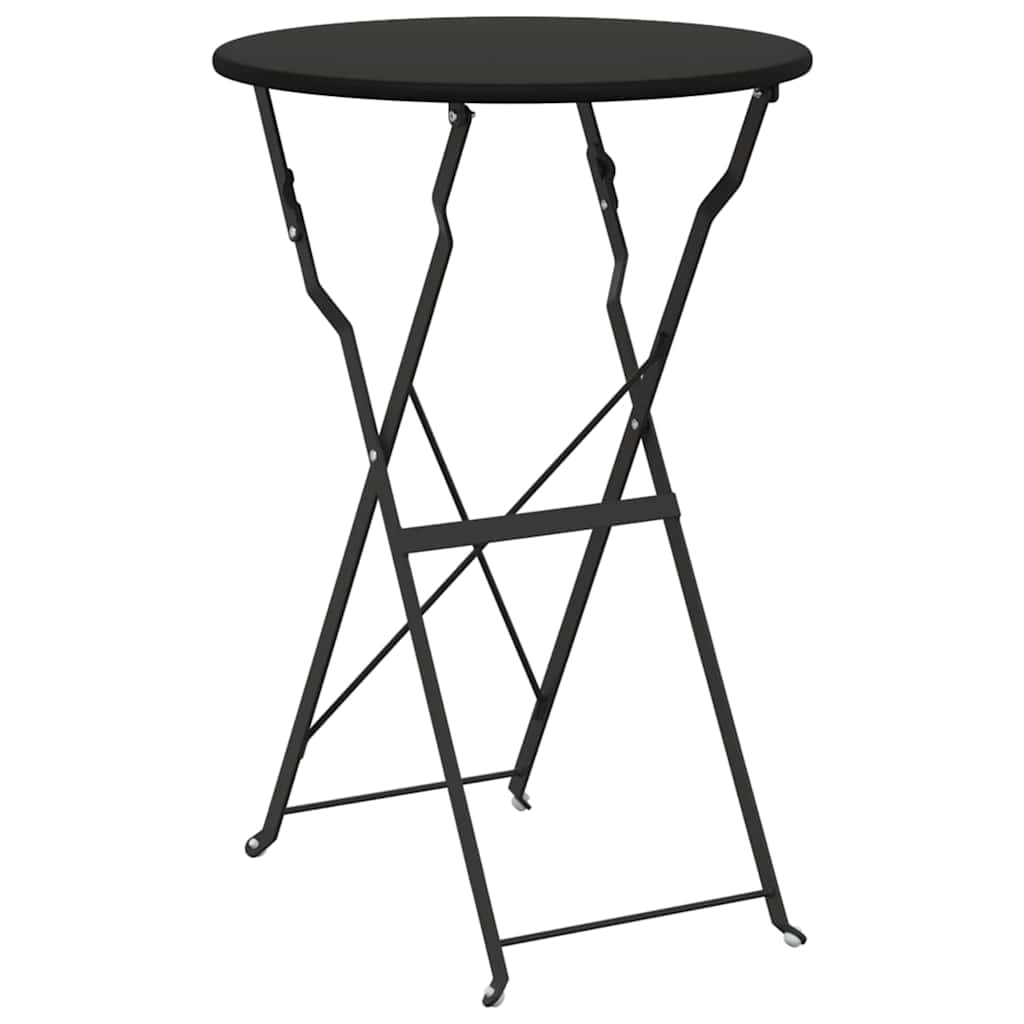 Maison Exclusive - Bistrotisch Anthrazit Ø 50 X 71 Cm Pulverbesch