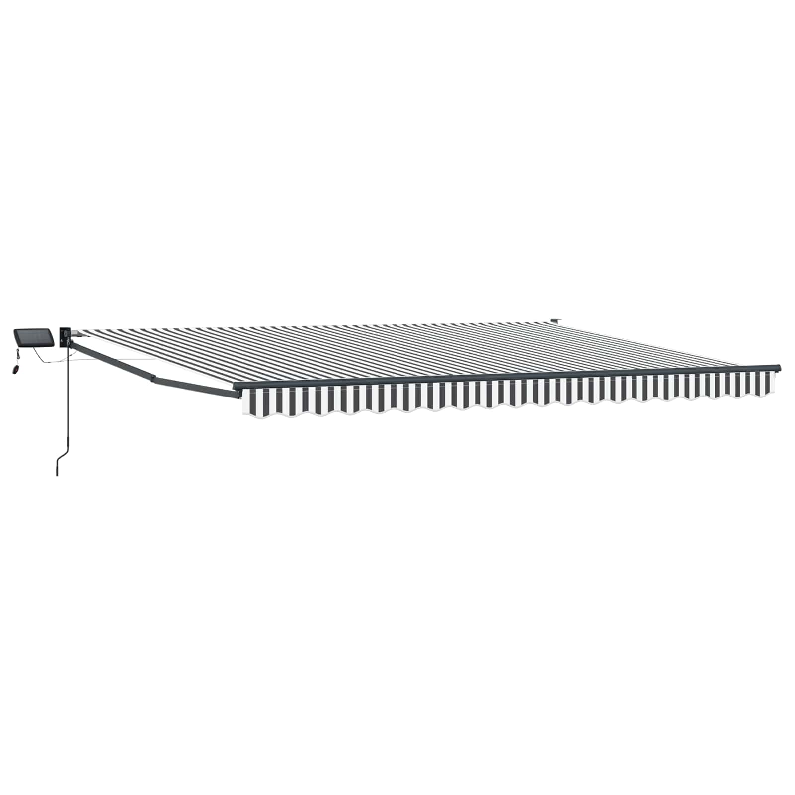 Maison Exclusive - Manuelle Gelenkarmmarkise Mit Leds Anthrazit U