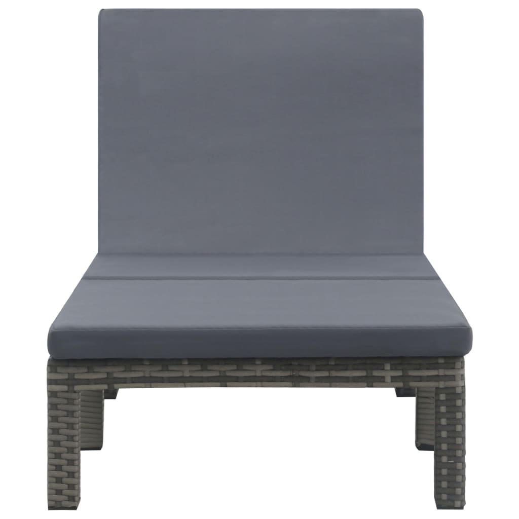 Maison Exclusive - Sonnenliege Mit Auflage Poly Rattan Anthrazit