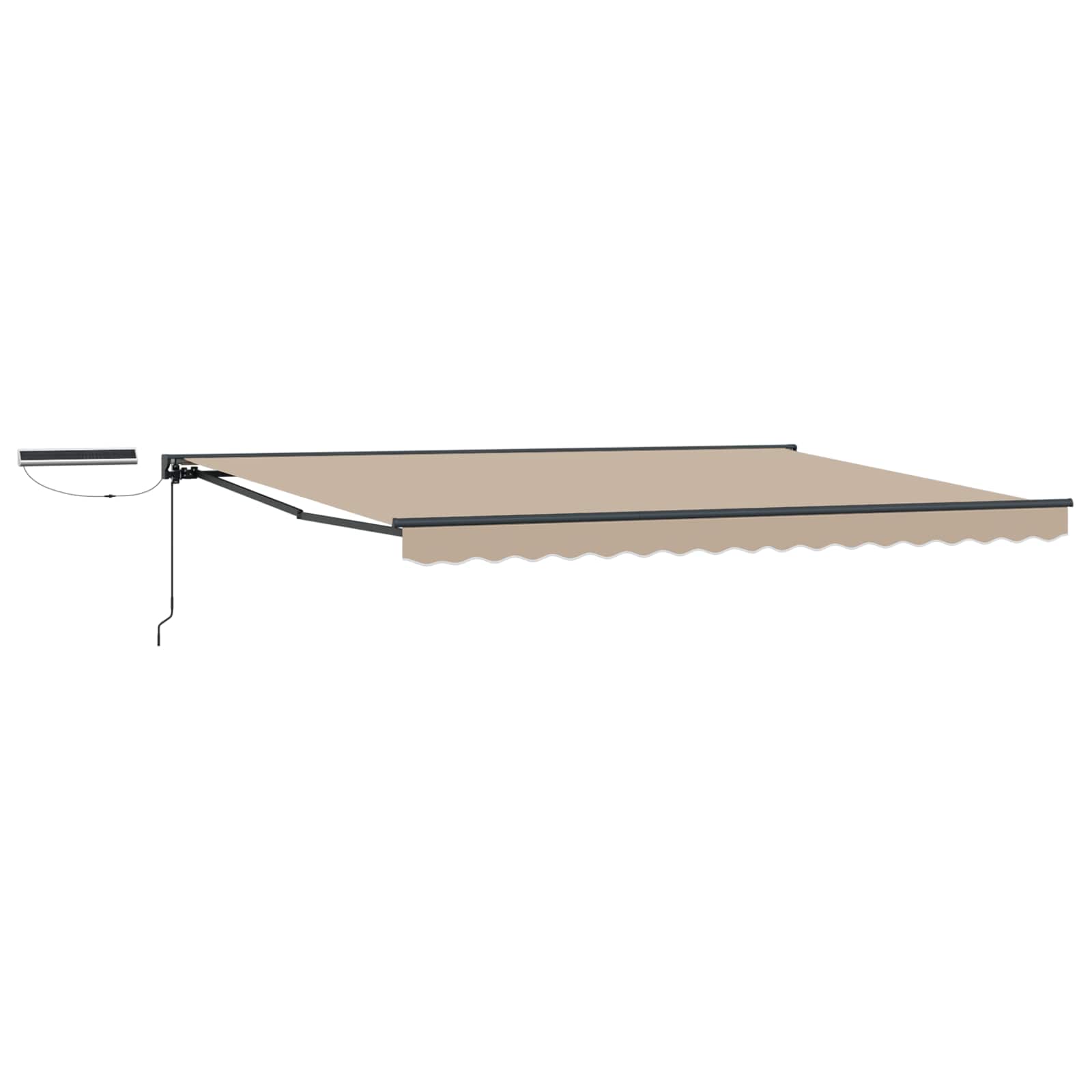 Maison Exclusive - Elektrische Ausziehbare Markise Beige Und Anth