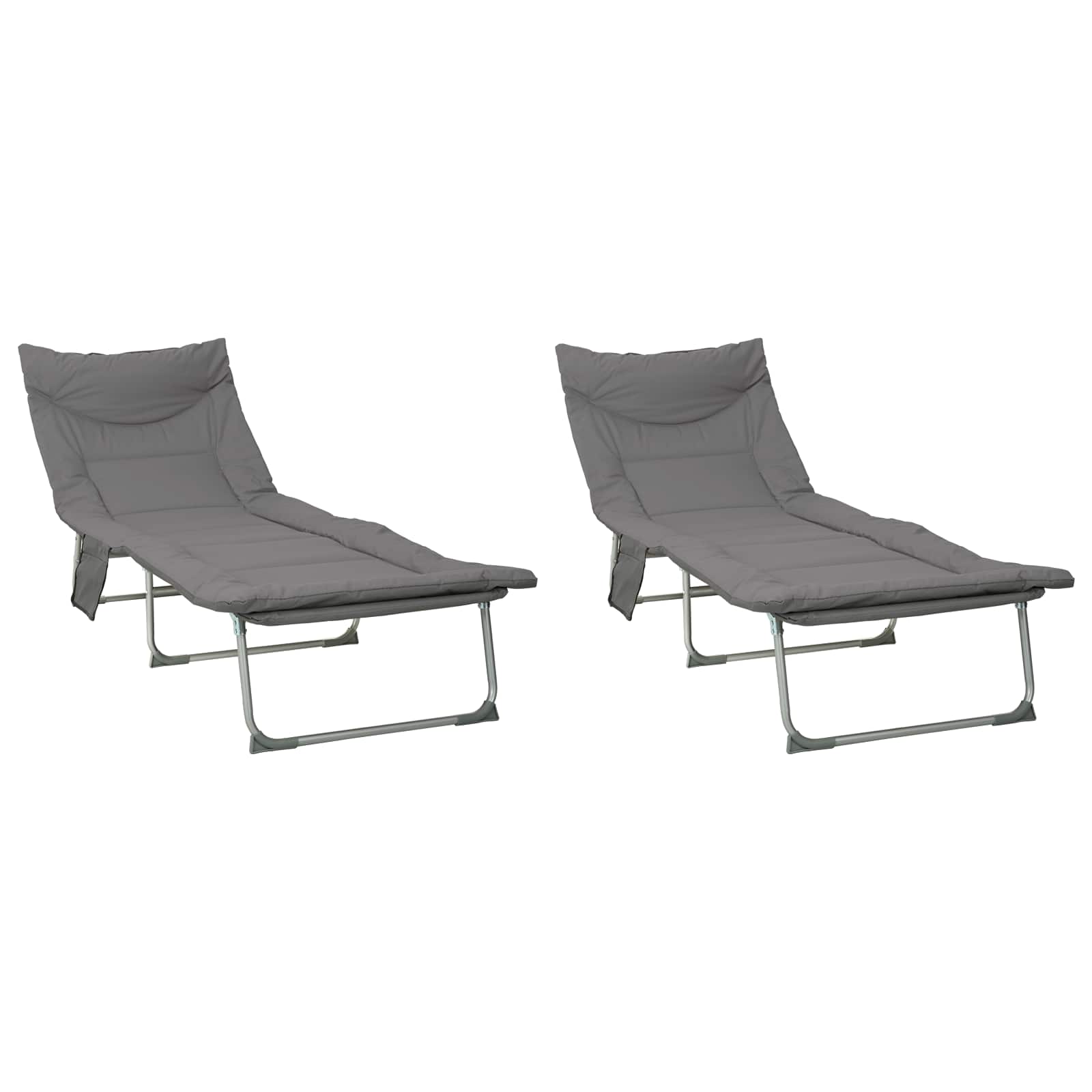 Maison Exclusive - Klappbare Sonnenliege Mit Kissen 2 Stk. Anthra