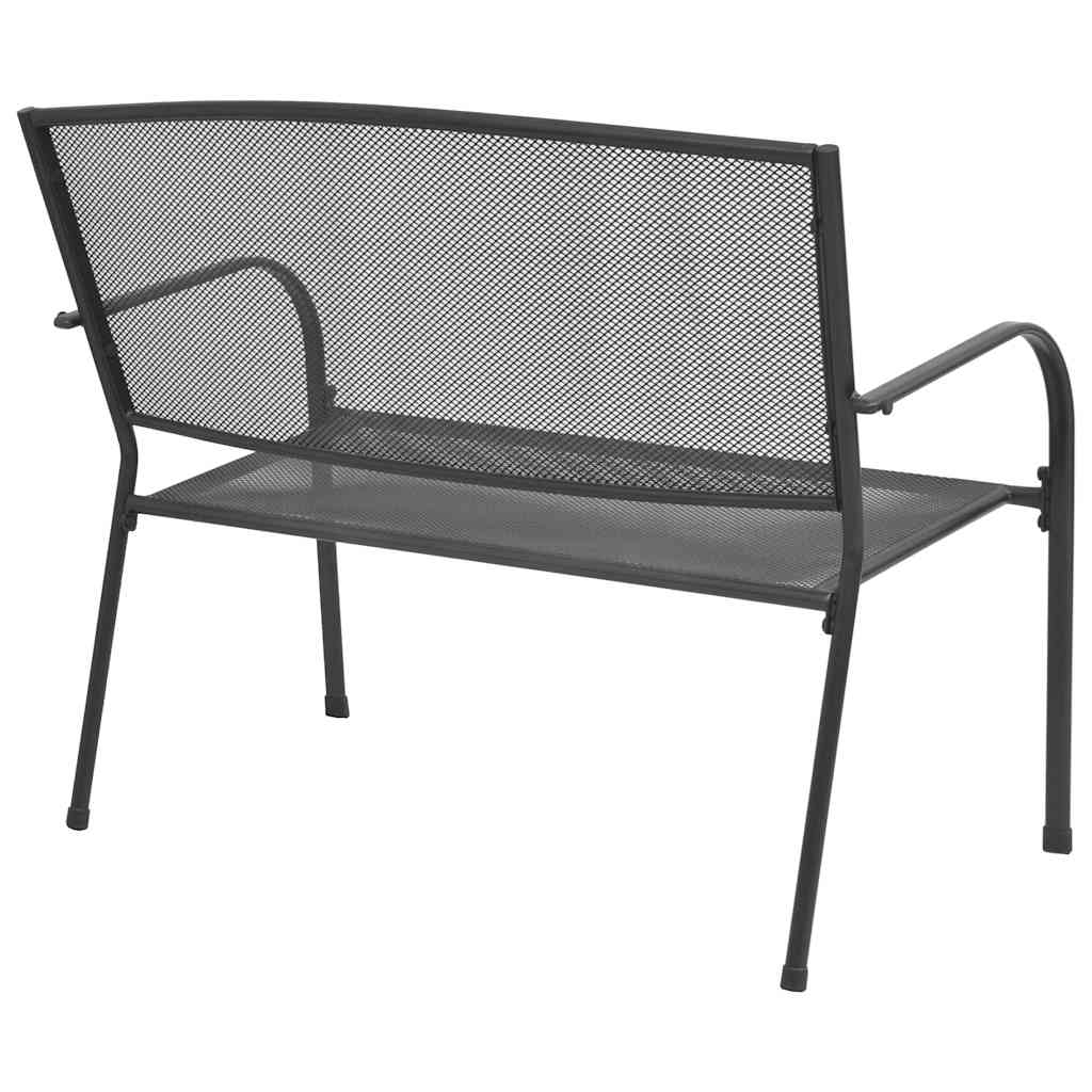 Maison Exclusive - Gartenbank 108 Cm Stahl Und Drahtgitter Anthra