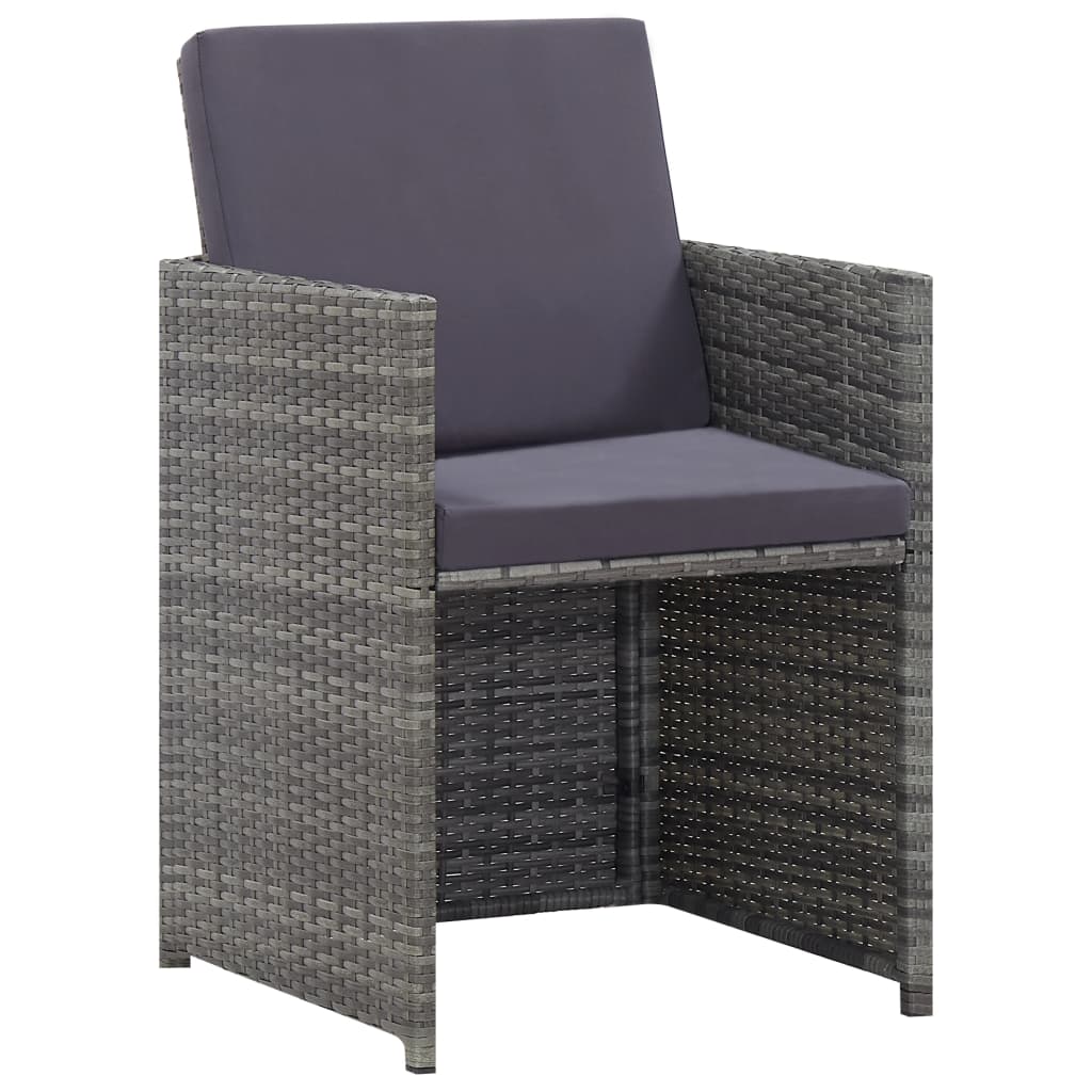 Maison Exclusive - 5-tlg. Garten-essgruppe Poly Rattan Akazie Mas