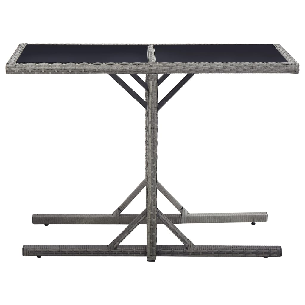 Maison Exclusive - Gartentisch Anthrazit 110x53x72 Cm Glas Und Po