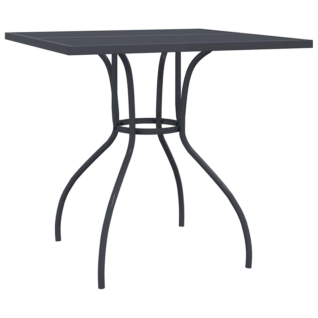 Maison Exclusive - Gartentisch Anthrazit 80x80x72,5 Cm Stahlgefle