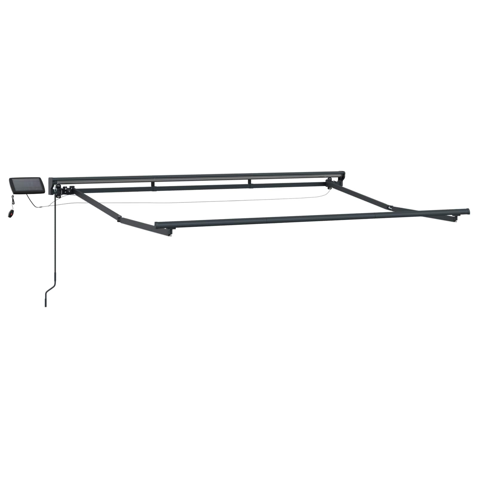 Maison Exclusive - Manueller Markisenrahmen Mit Leds Anthrazit 2,