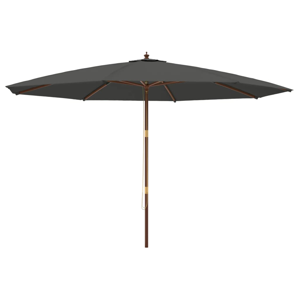 Maison Exclusive - Sonnenschirm Mit Holzmast Anthrazit 400x273 Cm