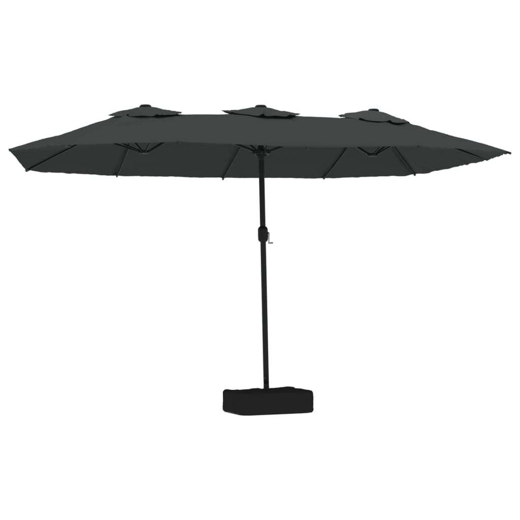 Maison Exclusive - Doppel-sonnenschirm Mit Led-leuchten Anthrazit