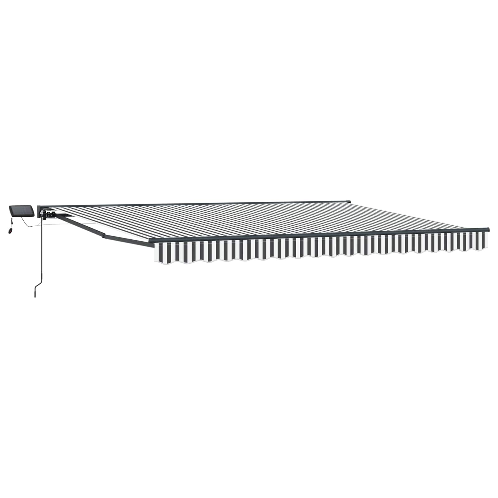 Maison Exclusive - Manueller Markisenrahmen Mit Leds Anthrazit Un