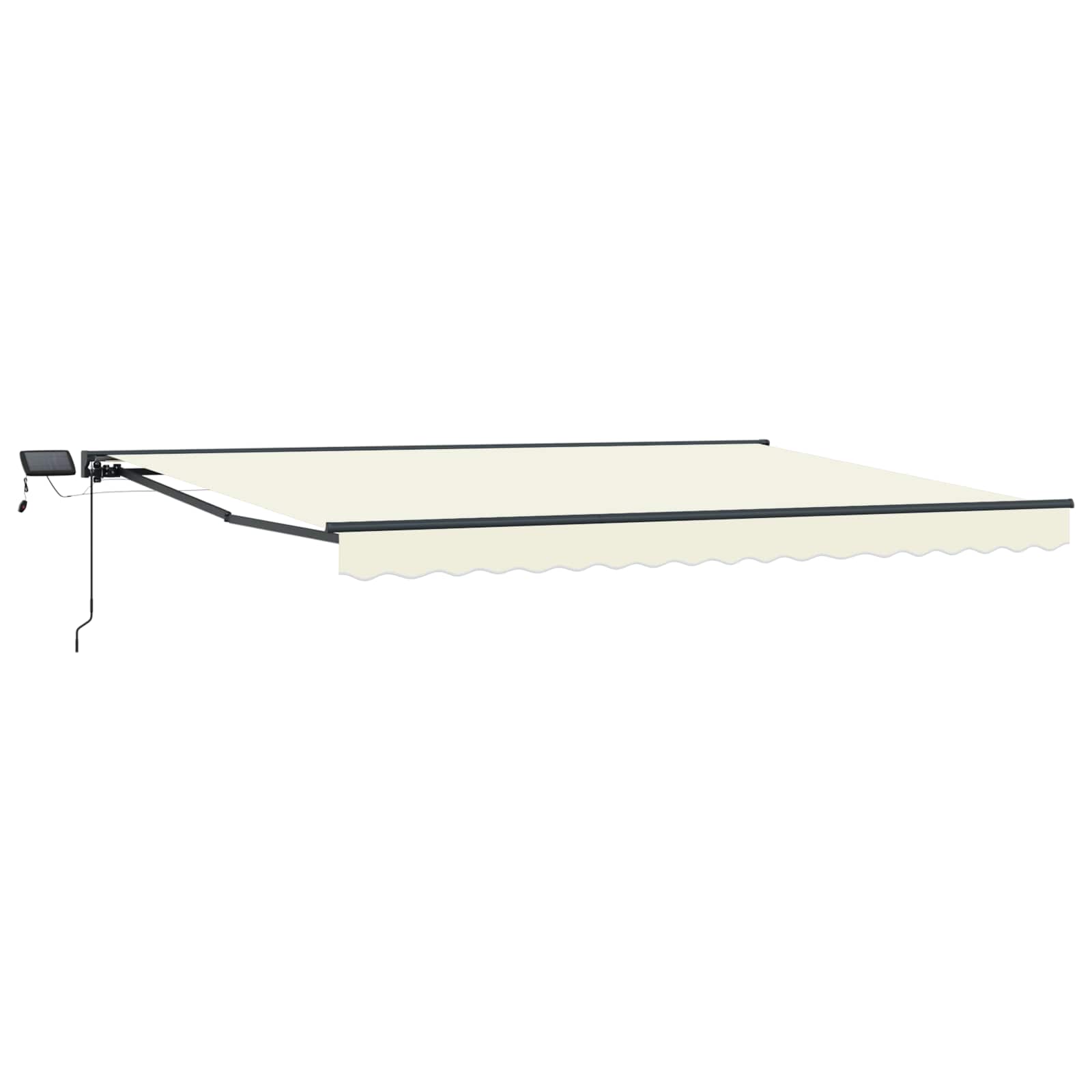 Maison Exclusive - Manueller Markisenrahmen Mit Leds Creme Und An