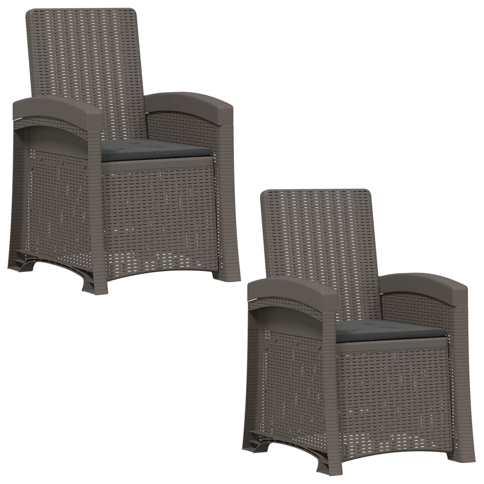 Maison Exclusive - Liegesessel Garten Rattan-optik 2 Stk. Hellgra