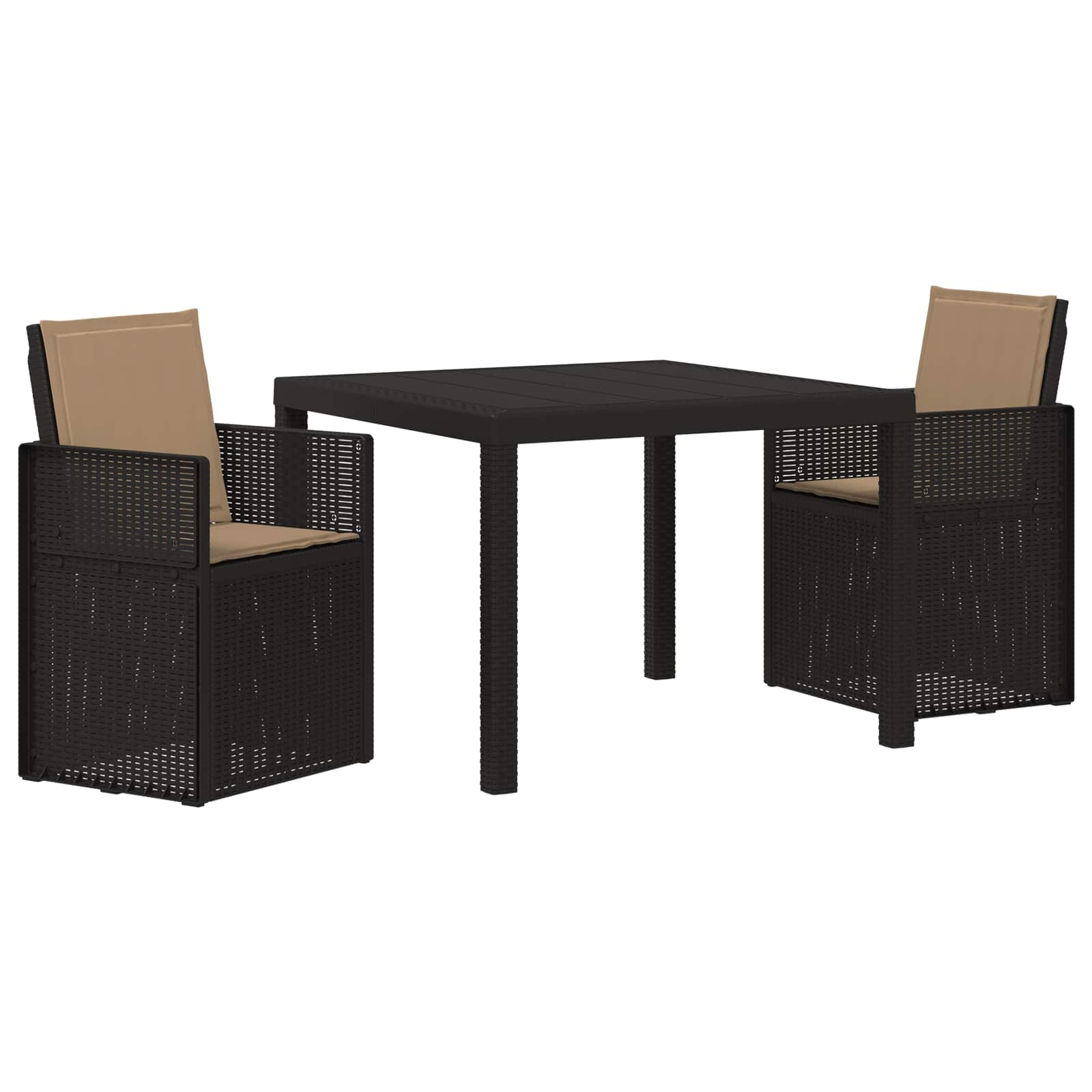 Maison Exclusive - Garten Essgruppe 3 Stk. Anthrazit Und Taupe Pp