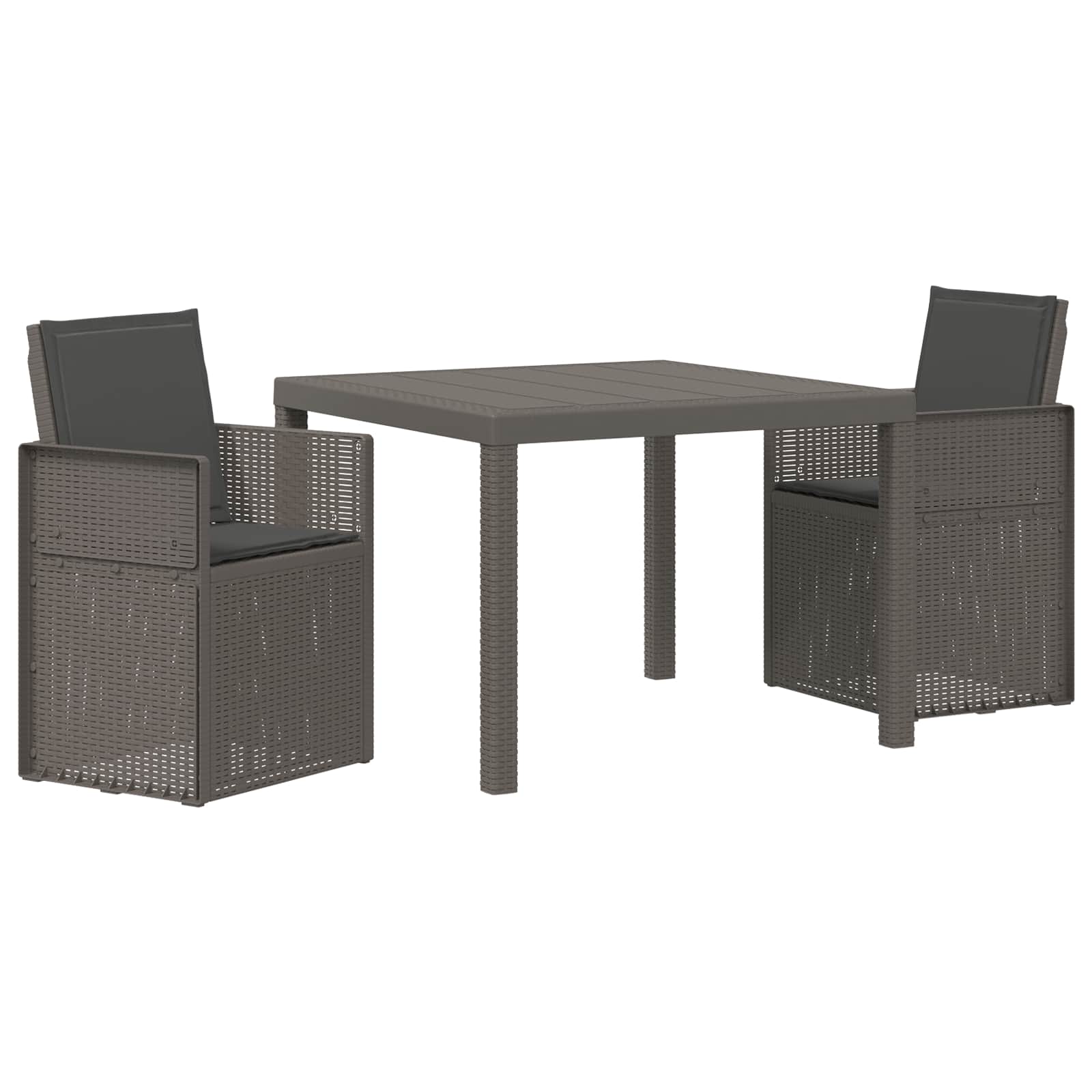 Maison Exclusive - Garten Essgruppe 3 Stk. Hellgrau Und Anthrazit