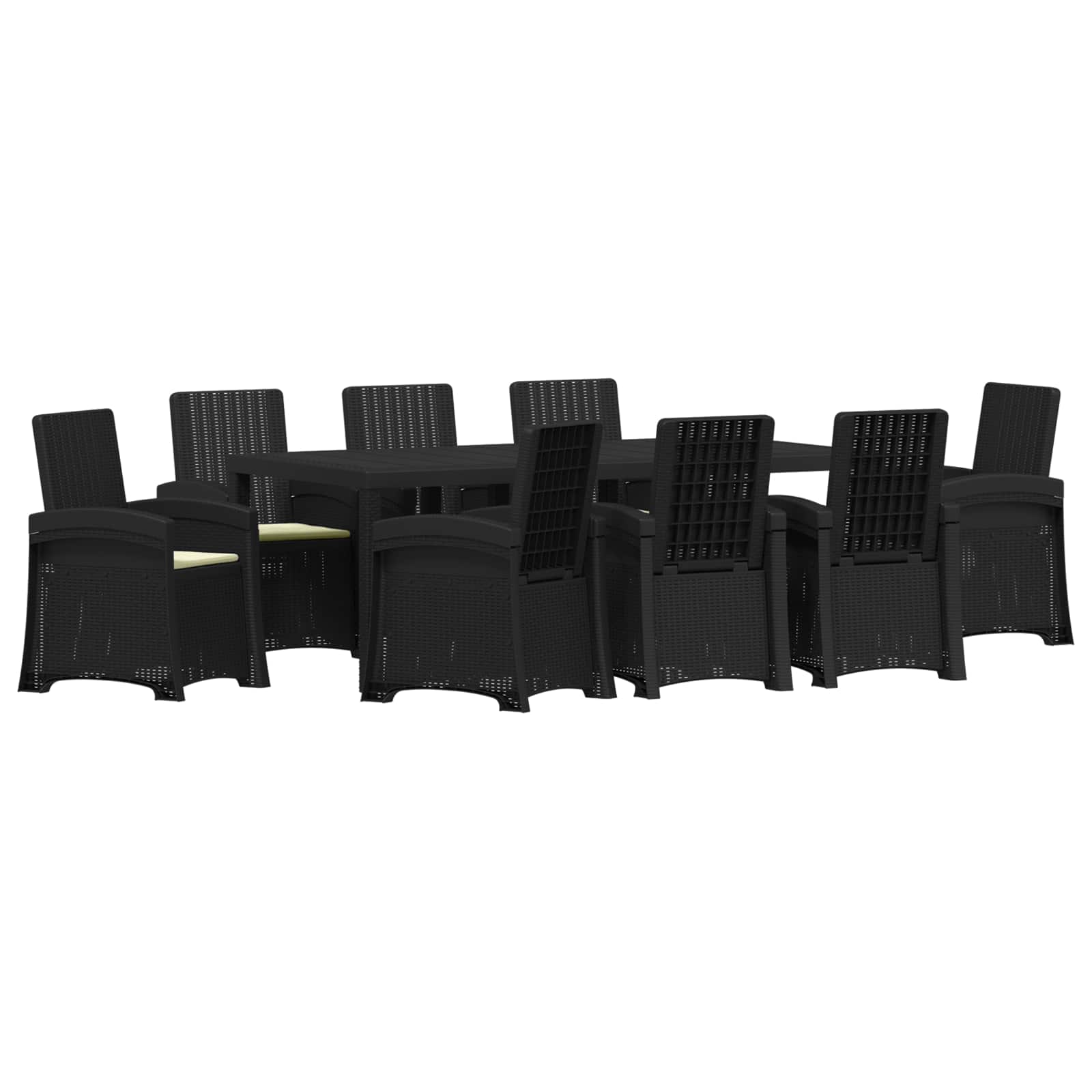 Maison Exclusive - Garten Essgruppe 9 Stk. Anthrazit Und Creme Pp