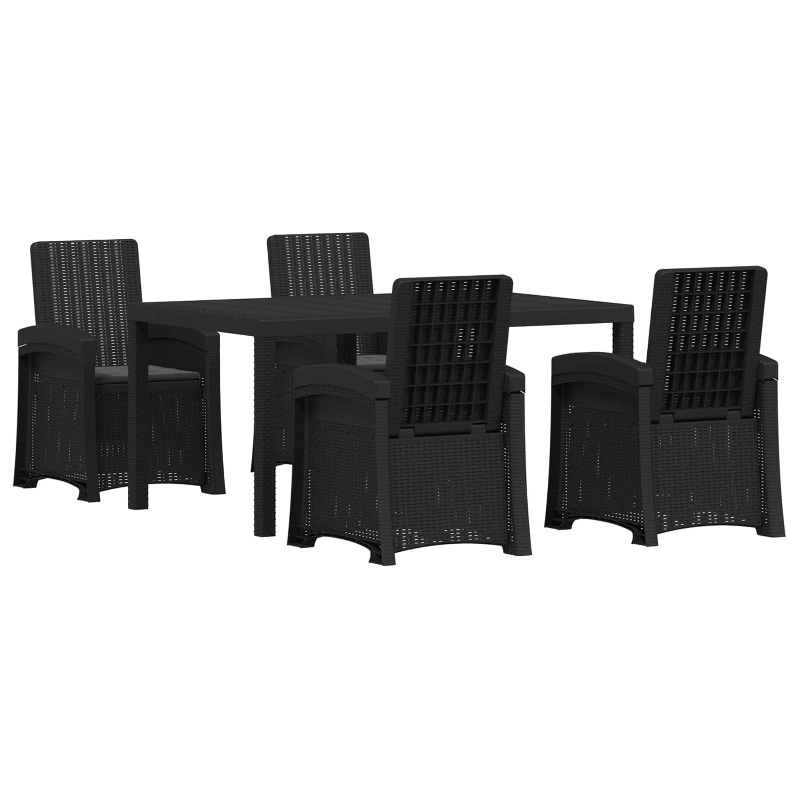 Maison Exclusive - Garten Essgruppe 5 Stk. Anthrazit Pp