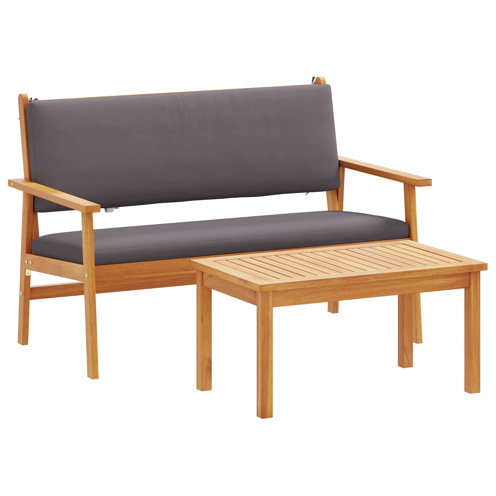 Maison Exclusive - Gartensofa-set 2 Stk. Anthrazit Massivholz Aka