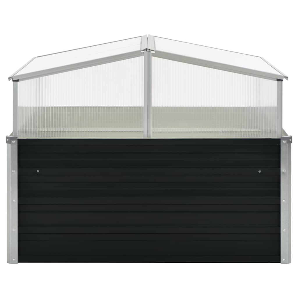 Maison Exclusive - Gewächshaus Anthrazit 100x100x77 Cm Verzinkter