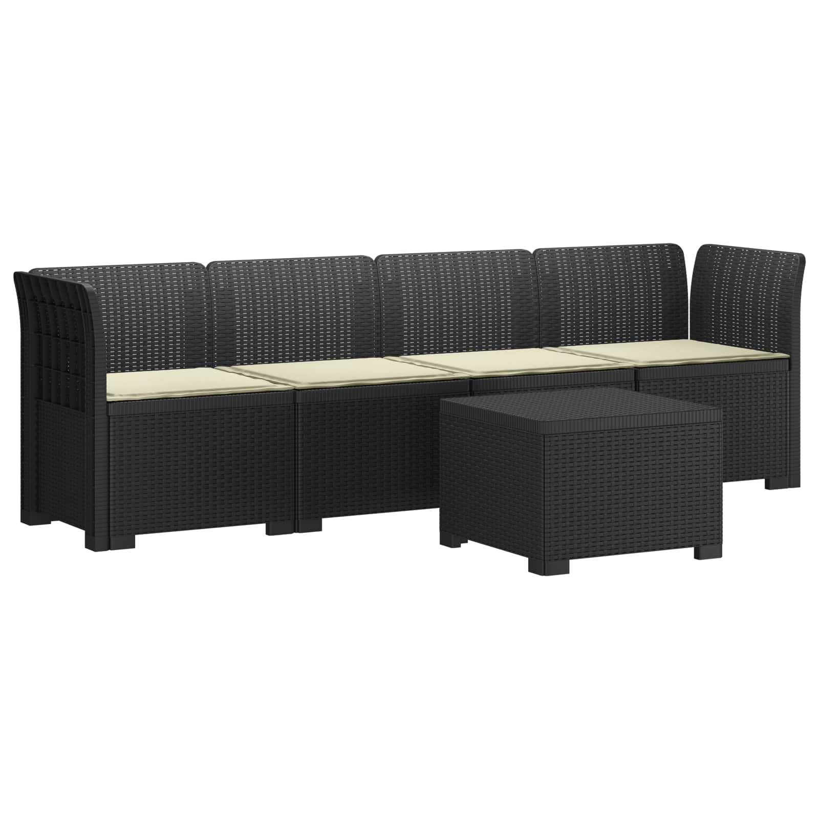 Maison Exclusive - 4-sitzer Gartensofa Mit Kissen Rattan Look Pp