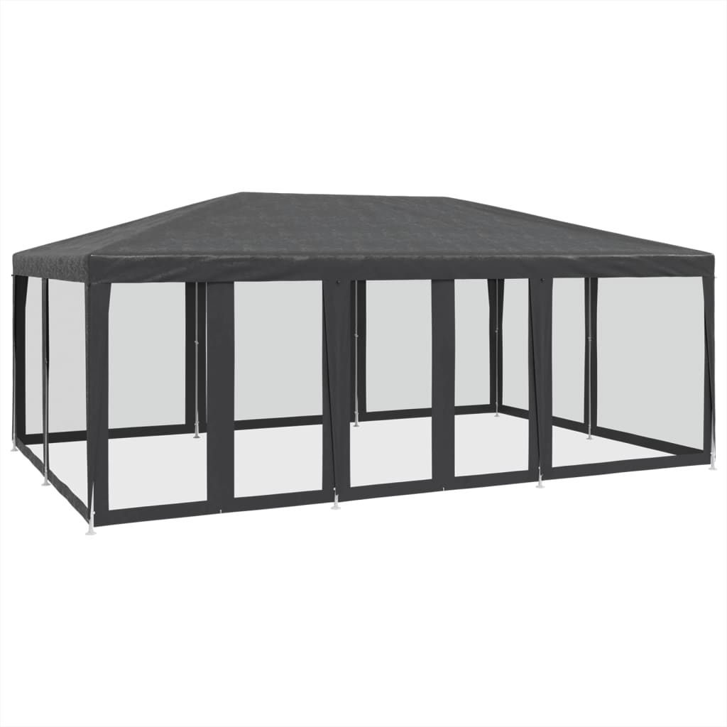 Maison Exclusive - Partyzelt Mit 10 Mesh-seitenteilen Anthrazit 6