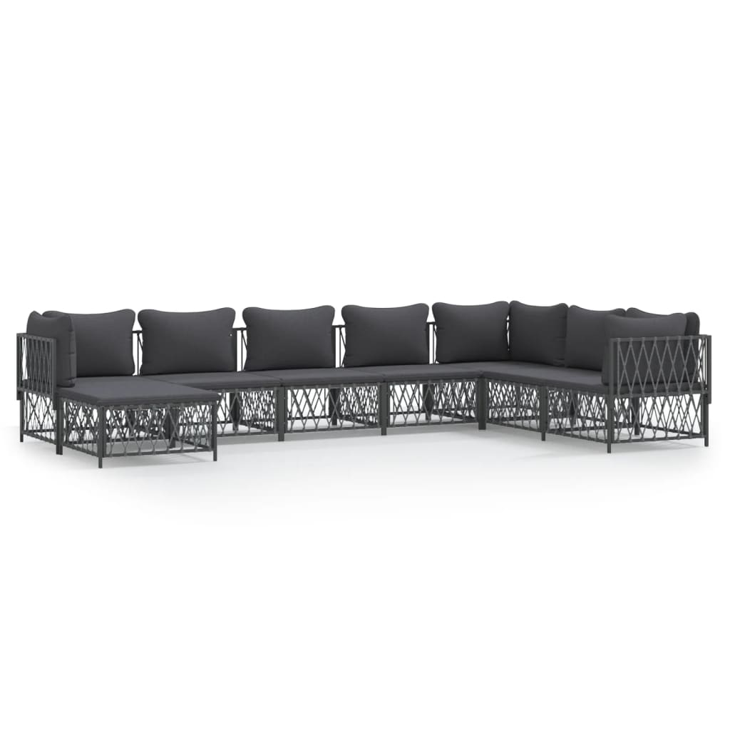 Maison Exclusive - 8-tlg. Garten-lounge-set Mit Kissen Anthrazit