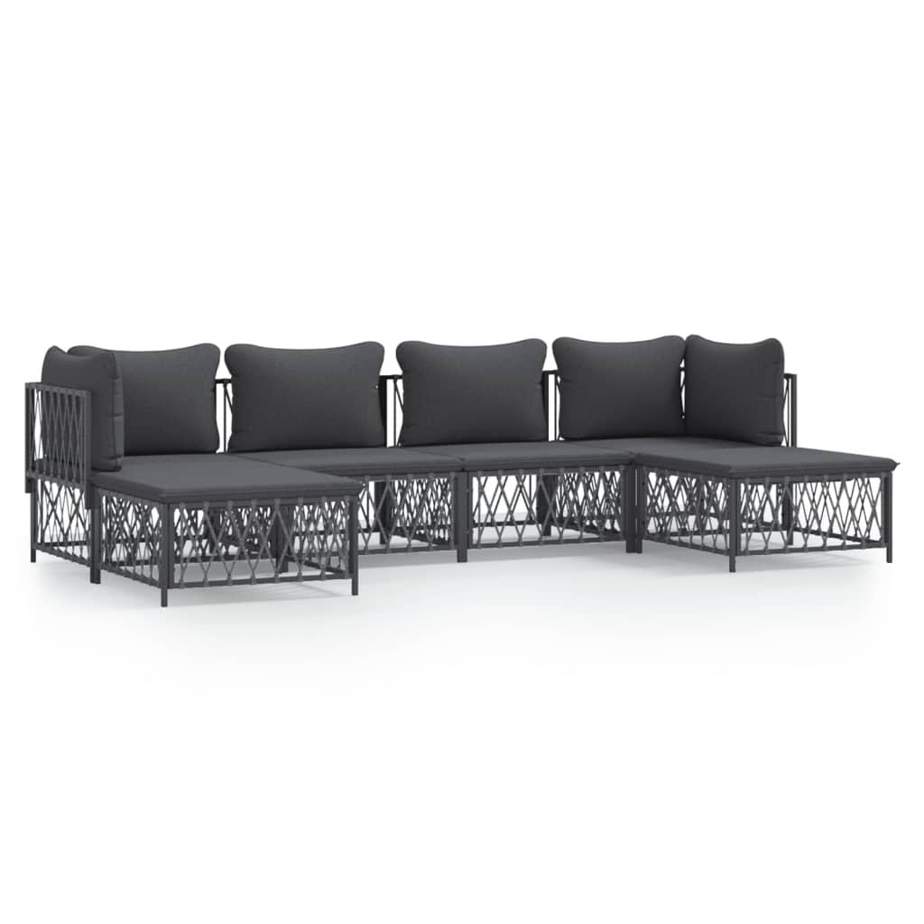 Maison Exclusive - 6-tlg. Garten-lounge-set Mit Kissen Anthrazit