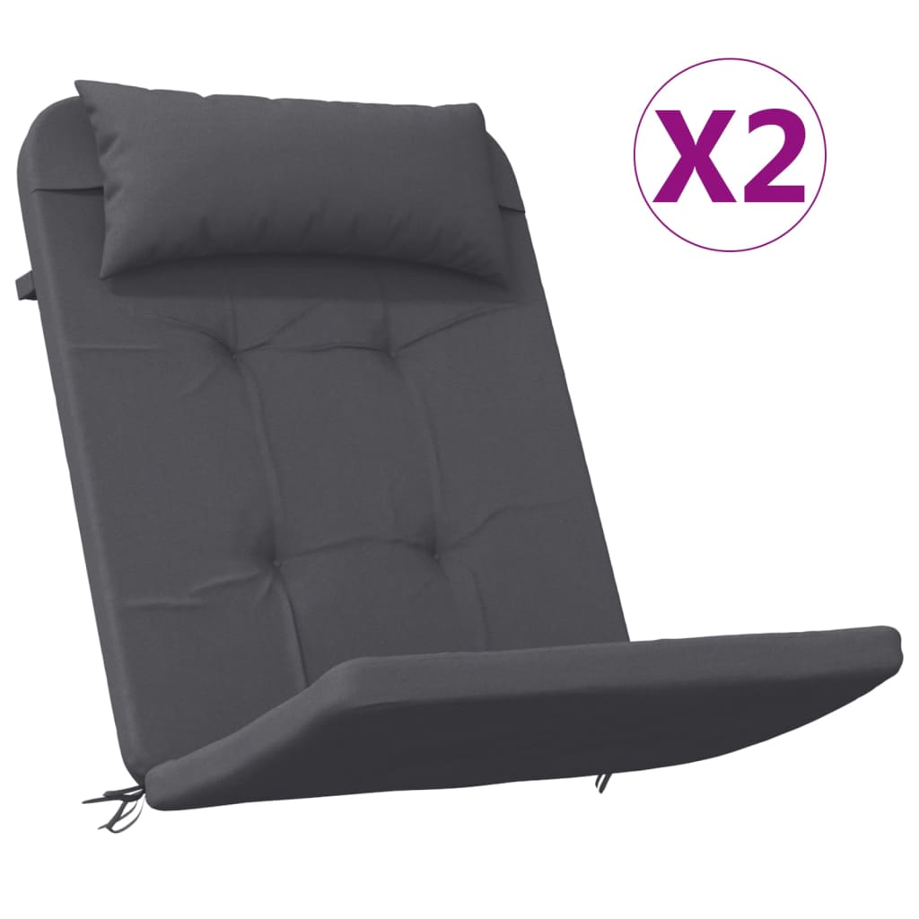 Maison Exclusive - Adirondack-auflagen 2 Stk. Anthrazit Oxford-ge
