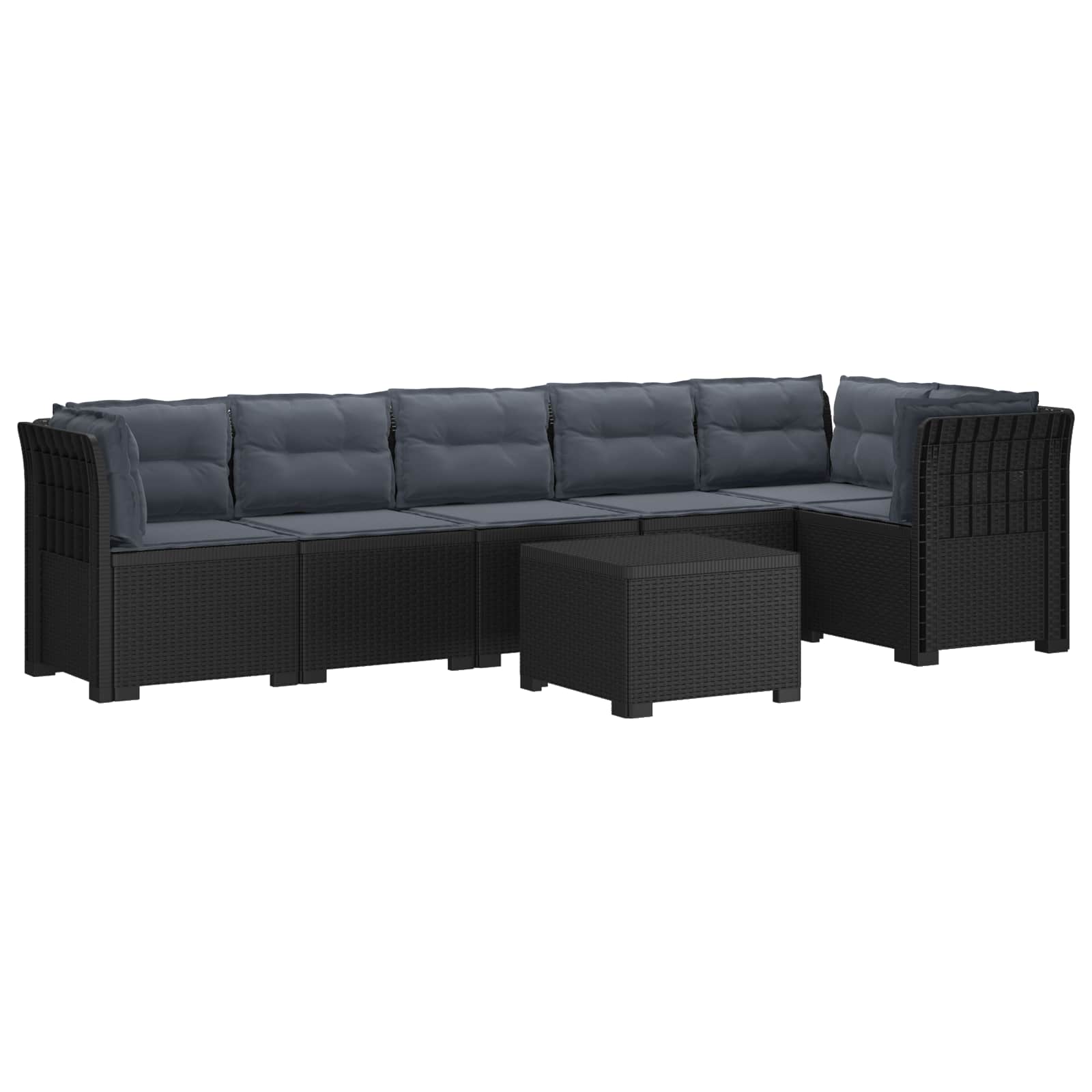 Maison Exclusive - 6-sitzer Garten Sofa Mit Kissen Rattan Look Pp