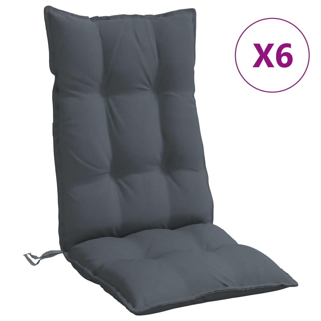 Maison Exclusive - Hochlehner-auflagen 6 Stk. Anthrazit Oxford-ge