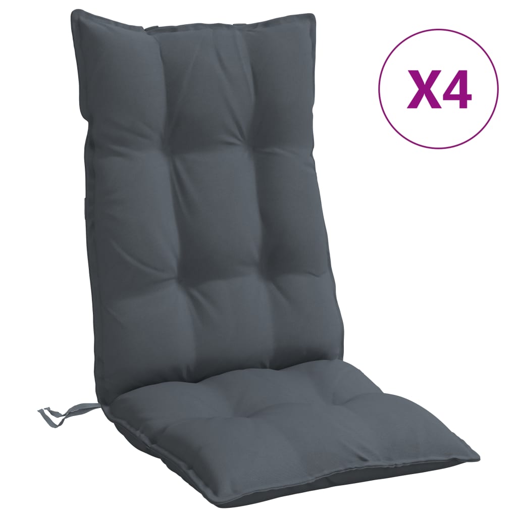 Maison Exclusive - Hochlehner-auflagen 4 Stk. Anthrazit Oxford-ge