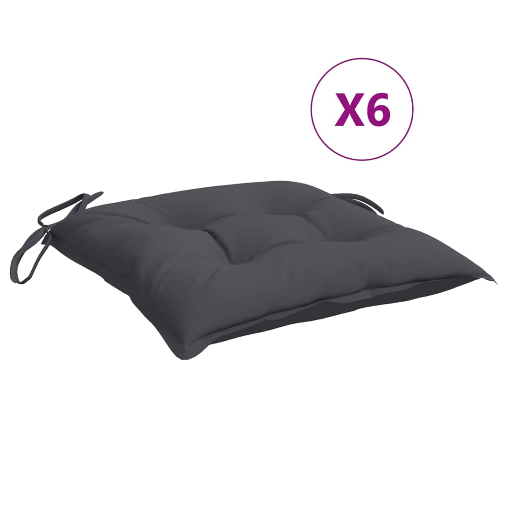 Maison Exclusive - Stuhlkissen 6 Stk. Anthrazit 50x50x7 Cm Oxford