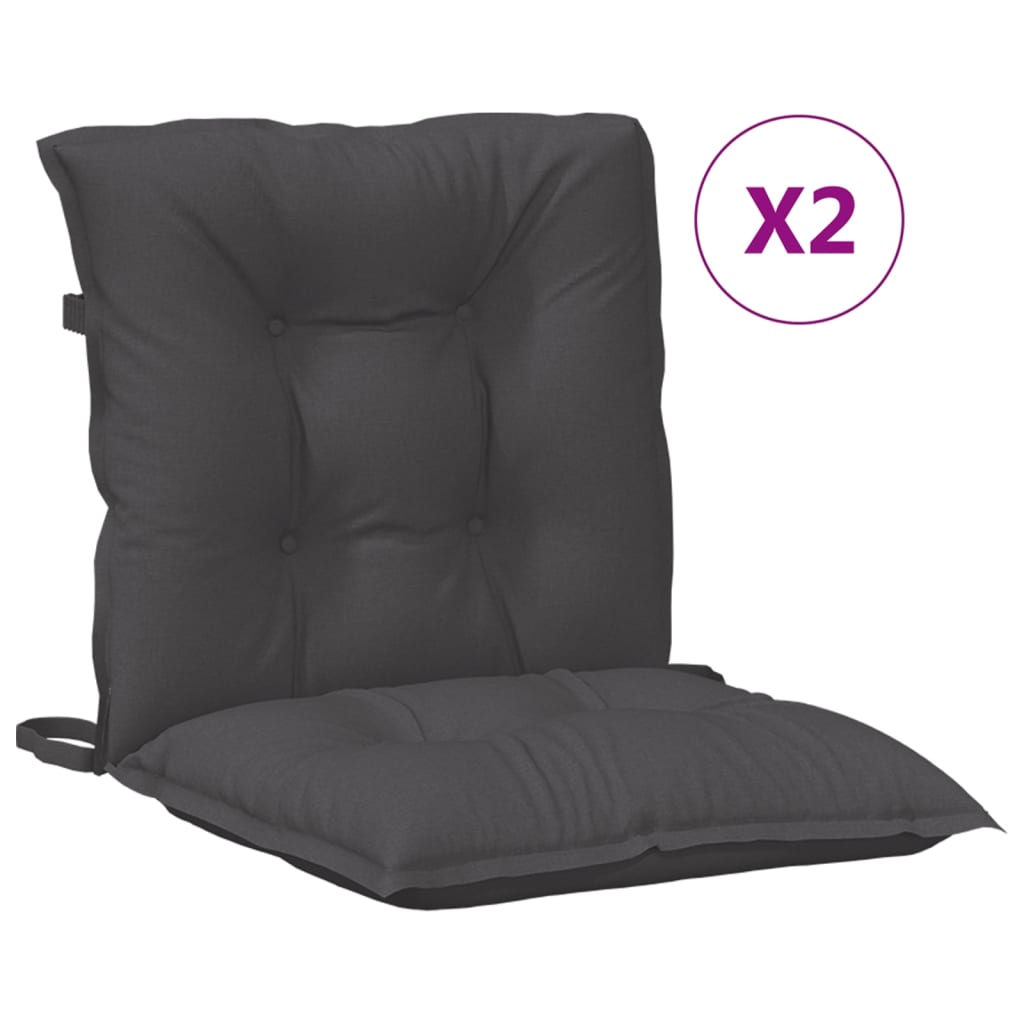 Maison Exclusive - Niedriglehner-auflagen 2 Stk Melange Anthrazit