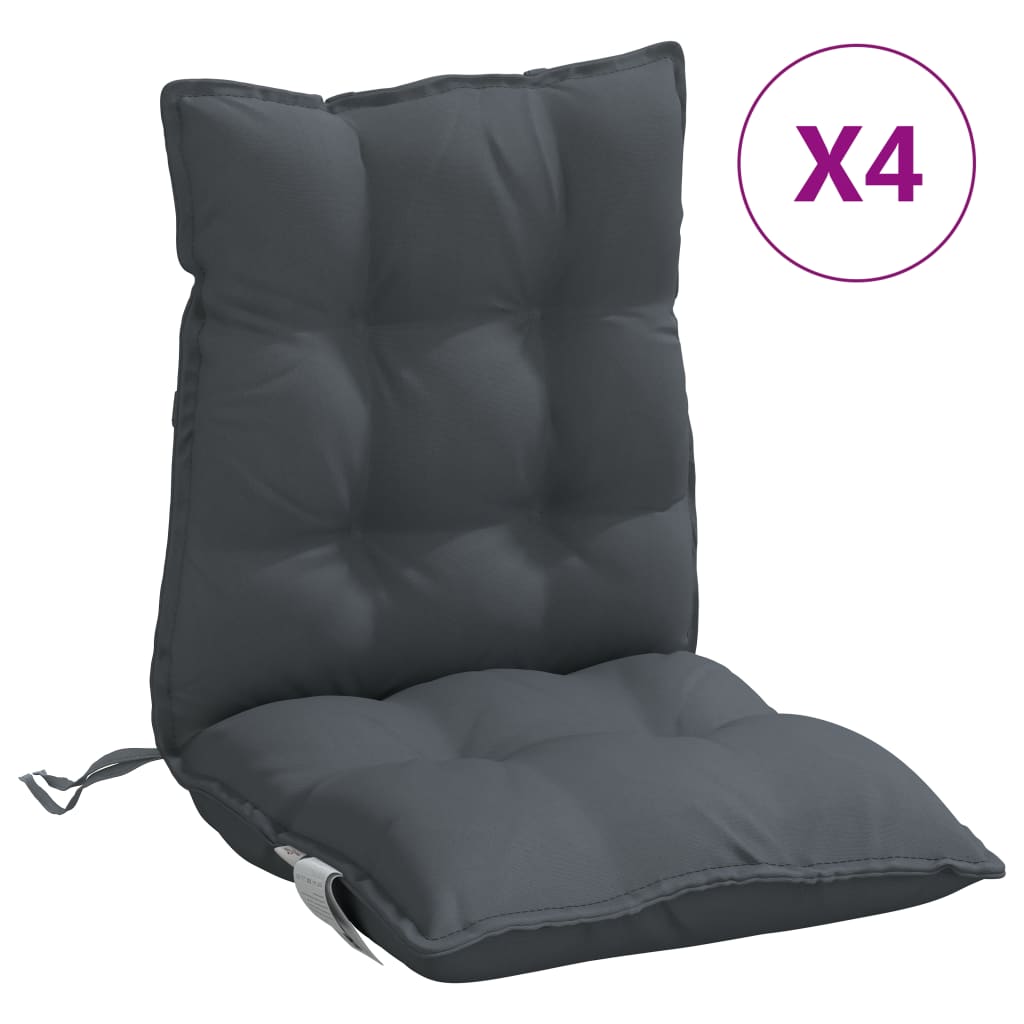 Maison Exclusive - Niedriglehner-auflagen 4 Stk. Anthrazit Oxford