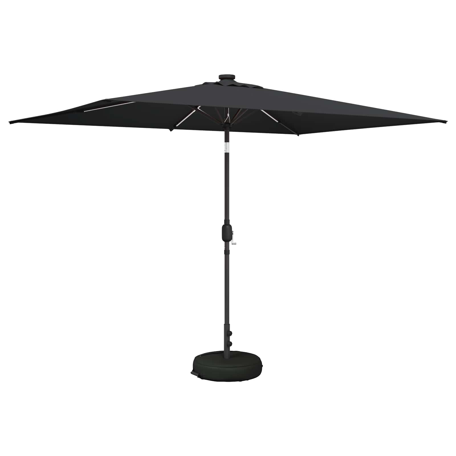 Maison Exclusive - Gartenparasol Mit Led-lichtern Und Sockel 200