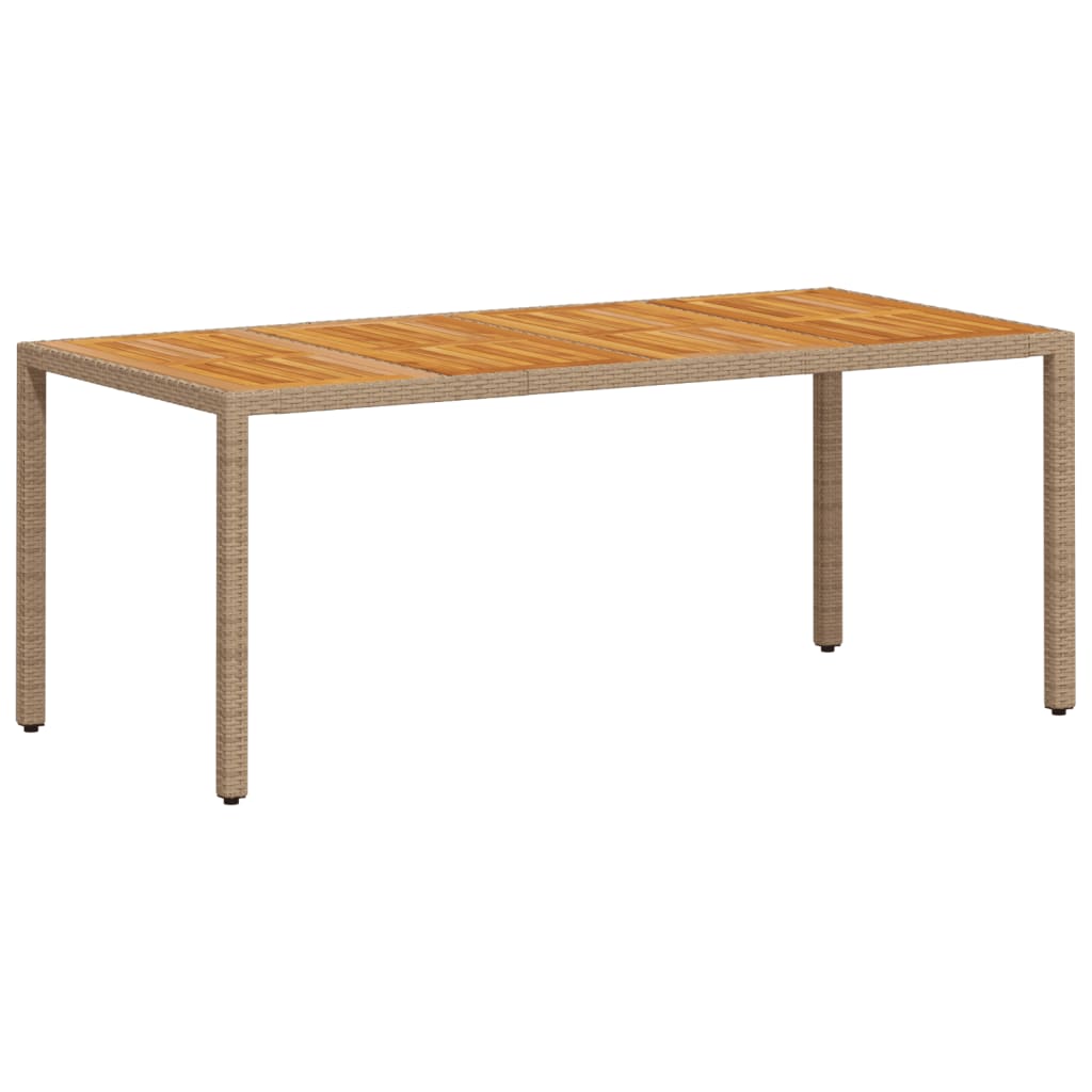 Maison Exclusive - Gartentisch Beige 190x90x75 Cm Poly Rattan Aka