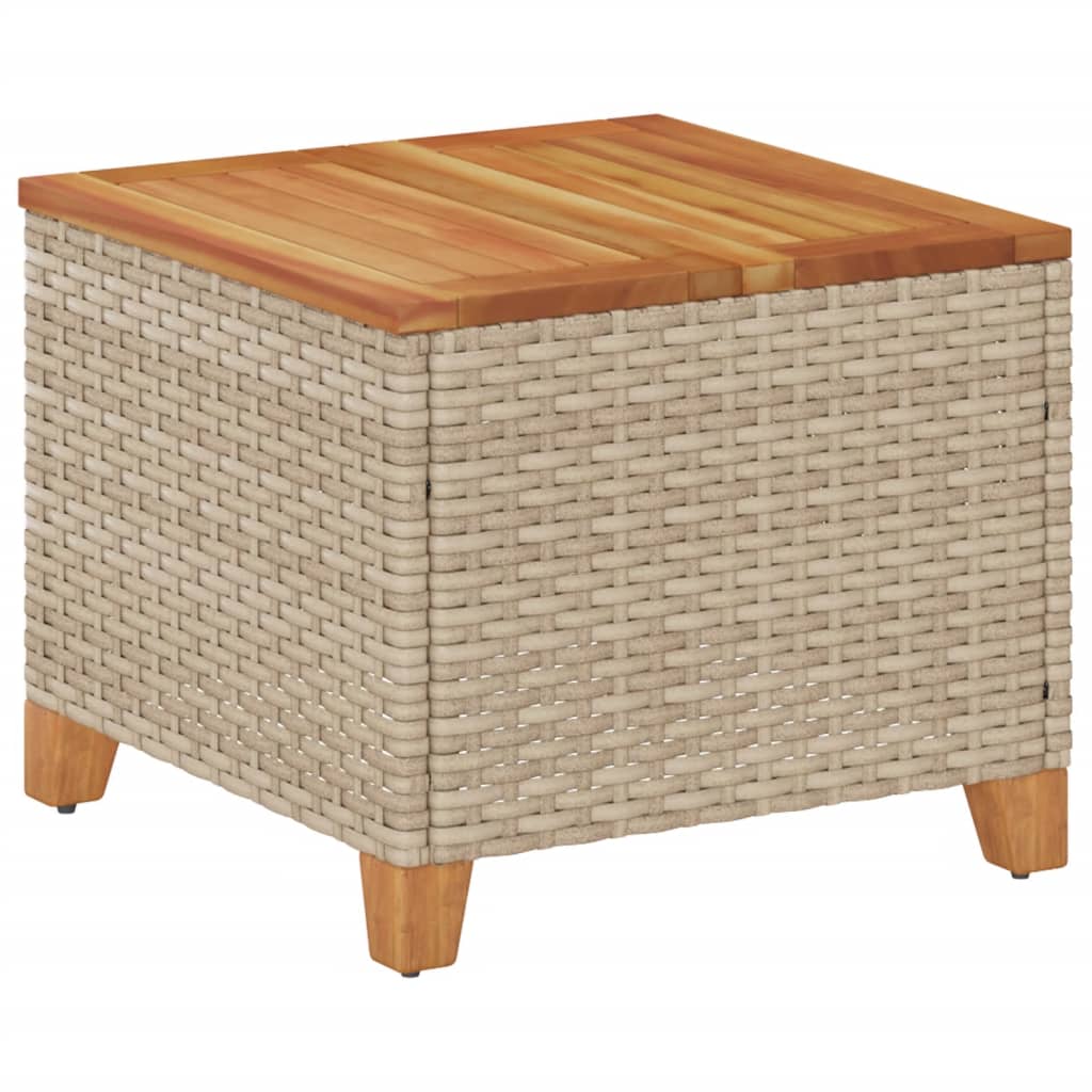 Maison Exclusive - Gartentisch Beige 45x45x37 Cm Poly Rattan Akaz