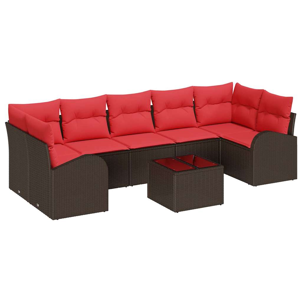 Maison Exclusive - Gartensofa-set 8 Stk. 7-sitzanzahl Beige Und R