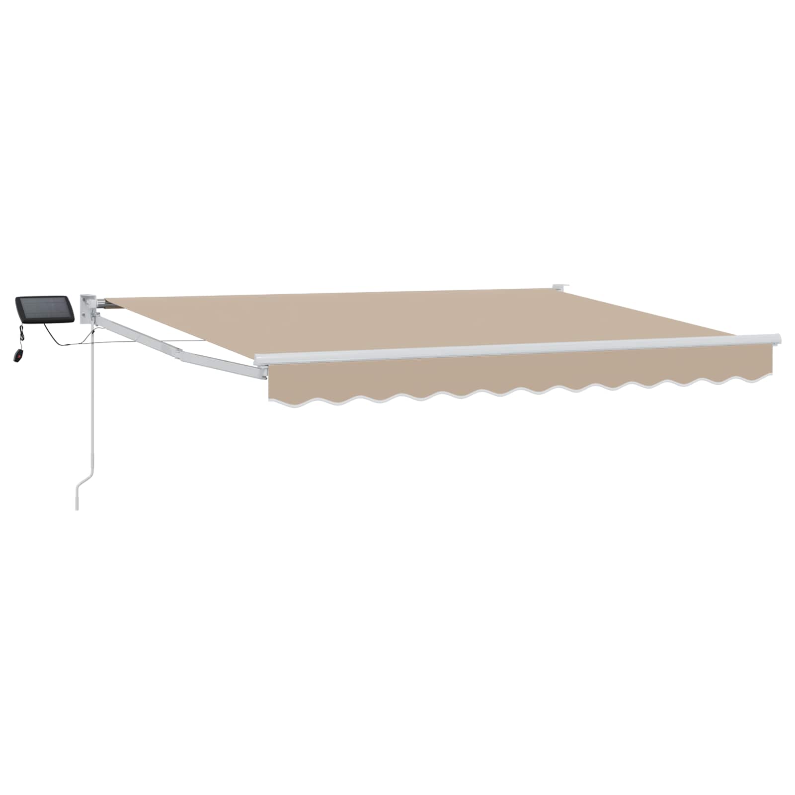 Maison Exclusive - Manuelle Gelenkarmmarkise Mit Leds Beige Und W