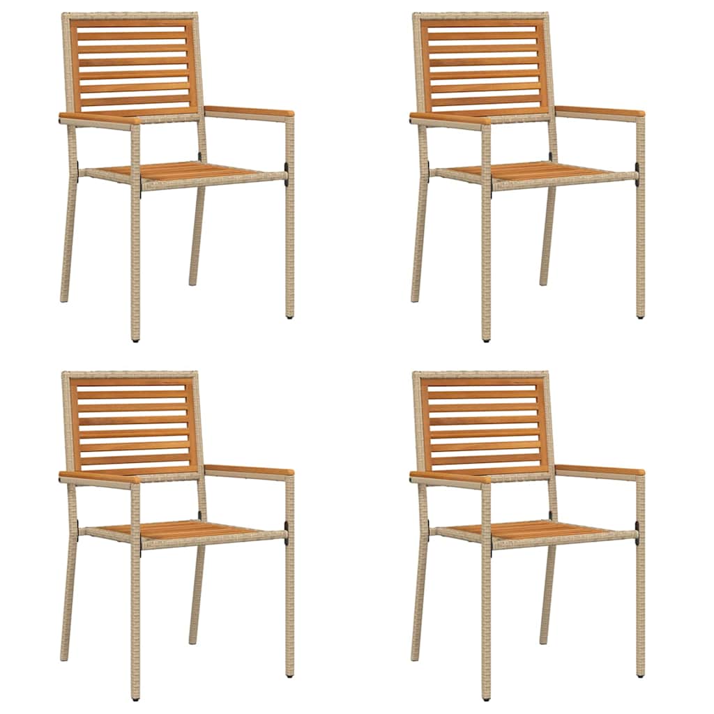 Maison Exclusive - Garten Stapelstühle 4 Stk. Beige Massivholz Ak
