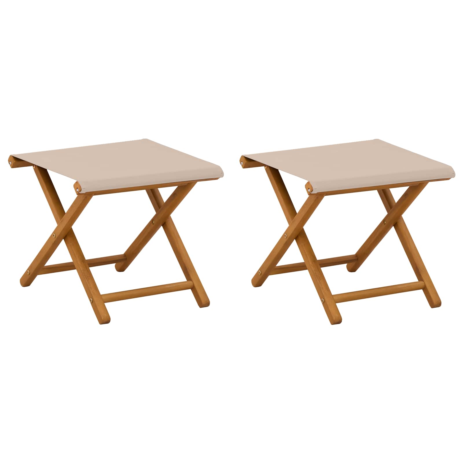 Maison Exclusive - Liegestuhl 2 Pcs Massives Eukalyptus Holz Beig