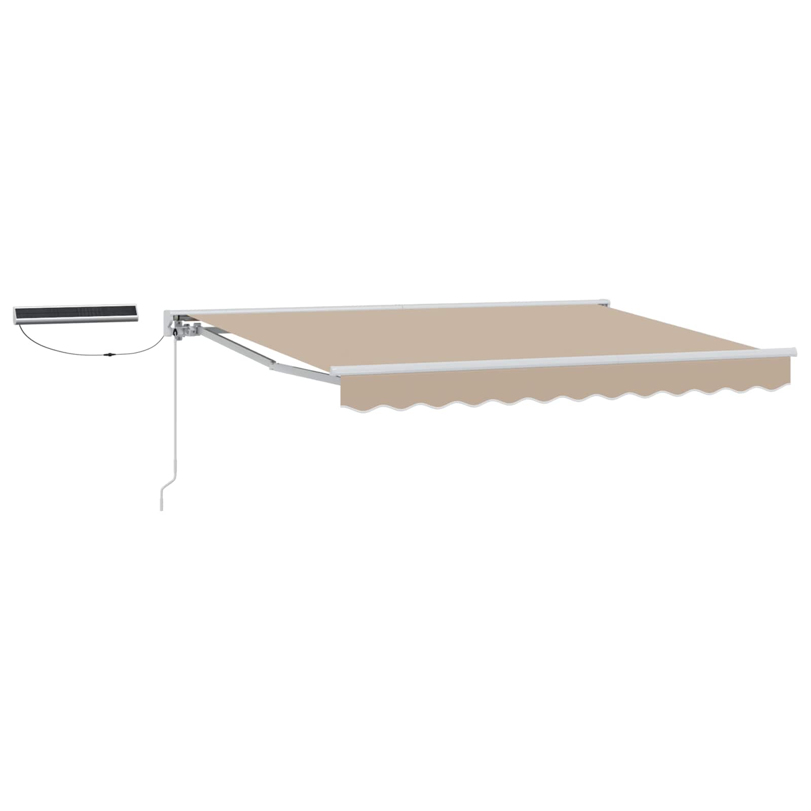 Maison Exclusive - Elektrische Ausziehbare Markise Beige Und Weiß