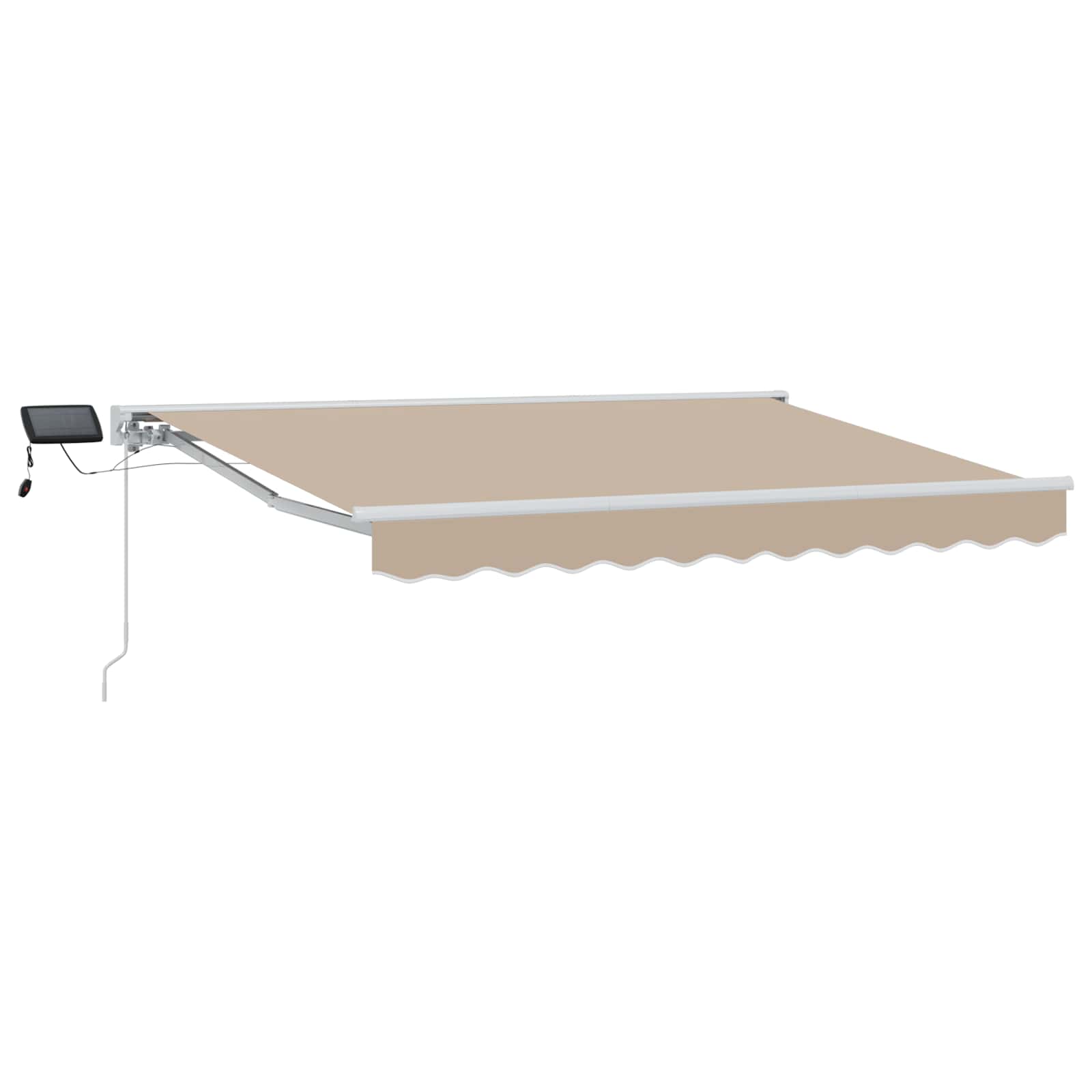 Maison Exclusive - Manueller Markisenrahmen Mit Leds Beige Und We