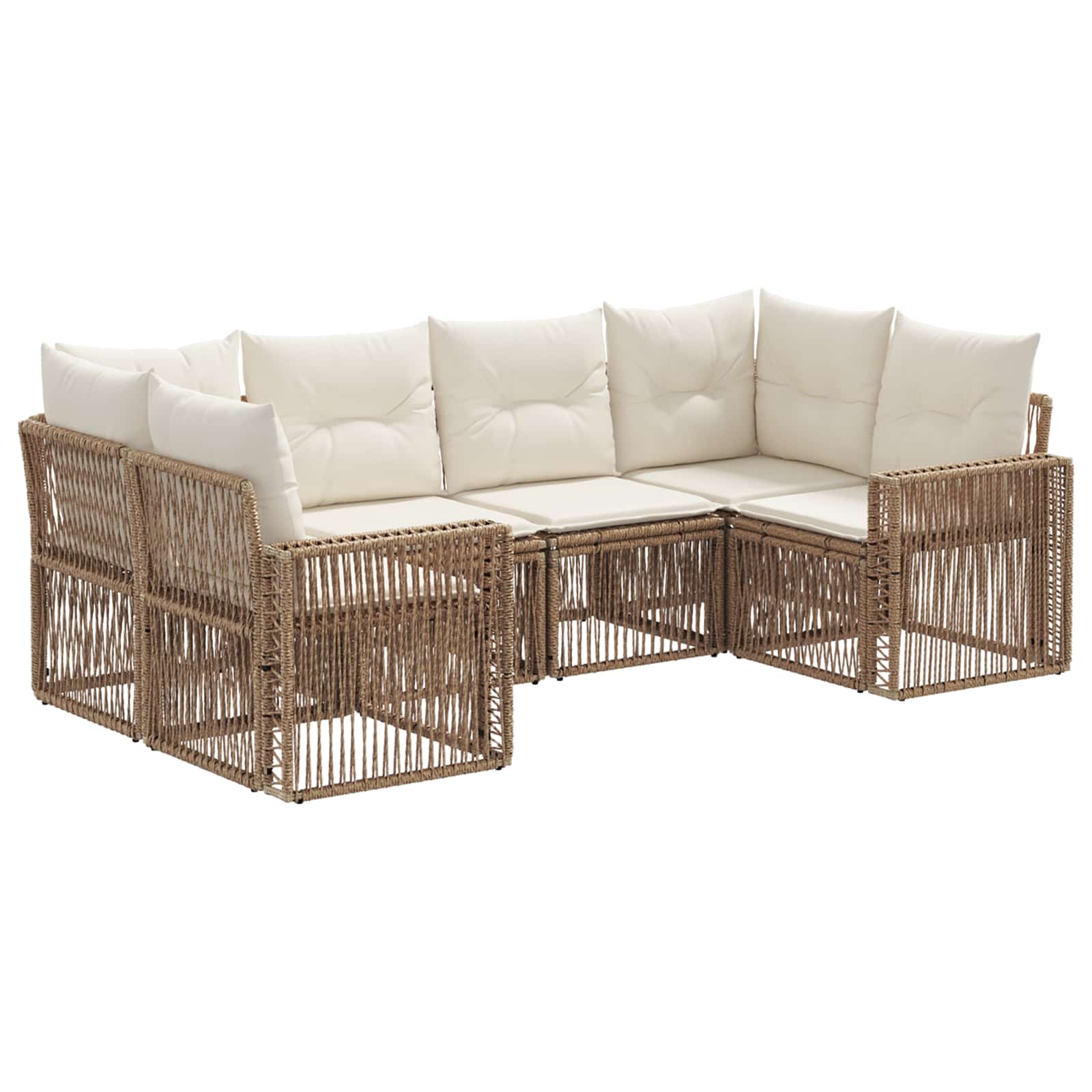 Maison Exclusive - Gartensofa-set 6 Stk. 6-sitzanzahl Beige Und C