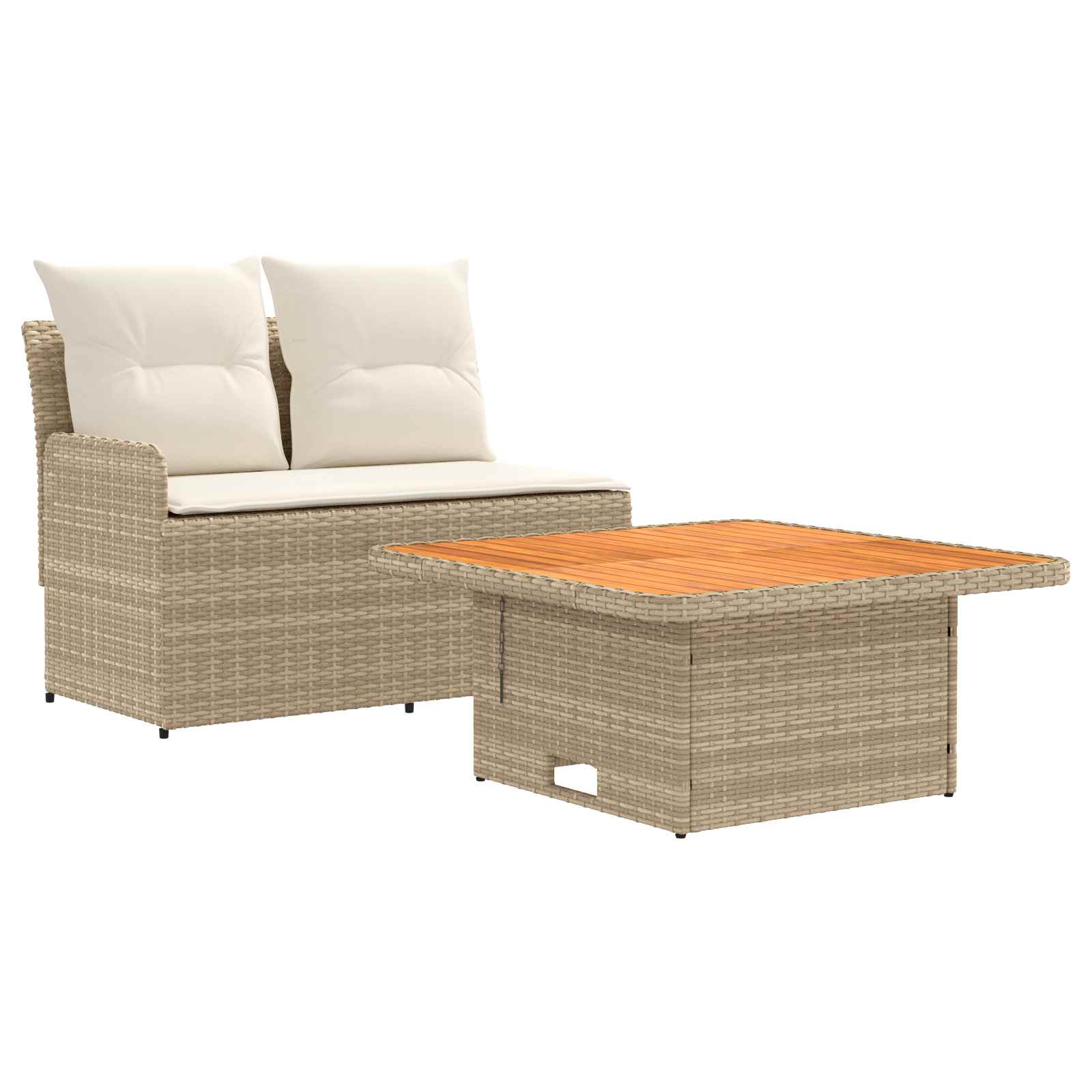 Maison Exclusive - 2 Stk. Garten Armlehnen Sofa Mit Klapptisch Pe