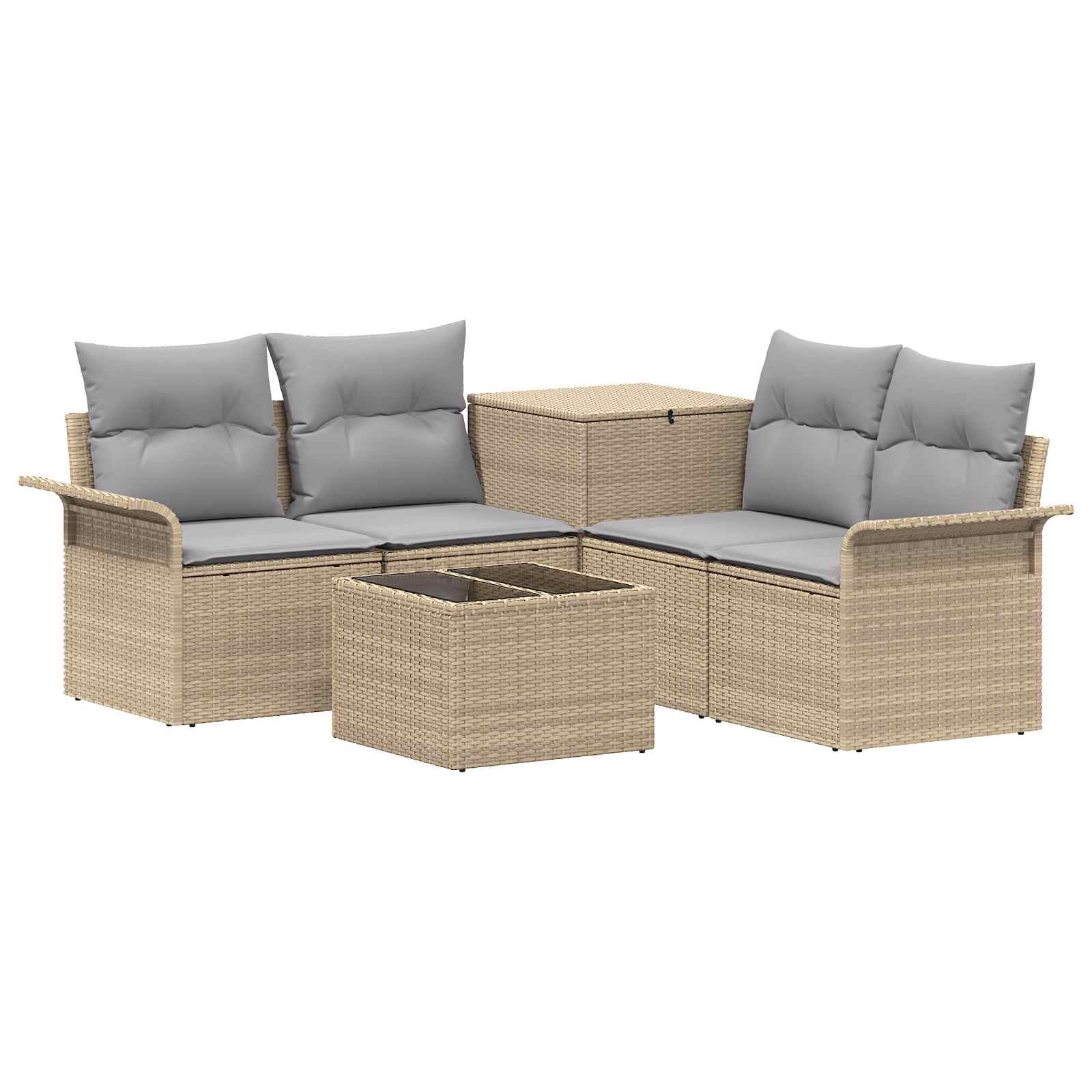 Maison Exclusive - Sofa Set 6 Stk. 4-sitzanzahl Beige Und Hellgra