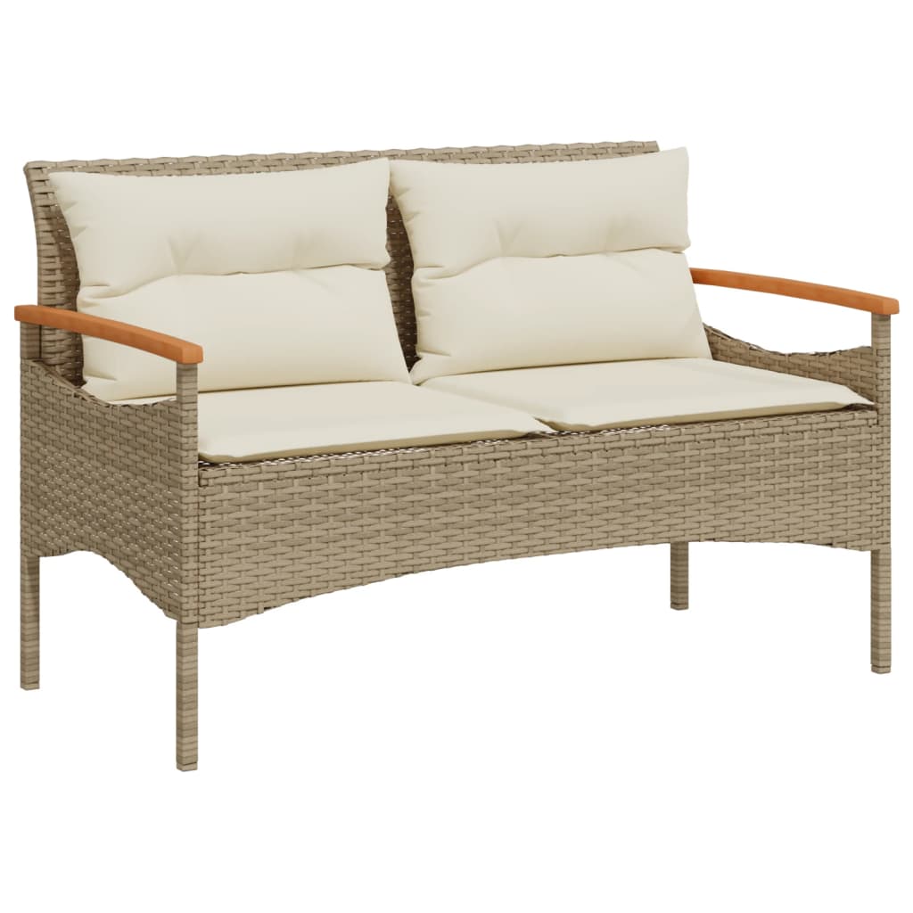 Maison Exclusive - Gartenbank Mit Kissen 116x62,5x74 Cm Beige Pol