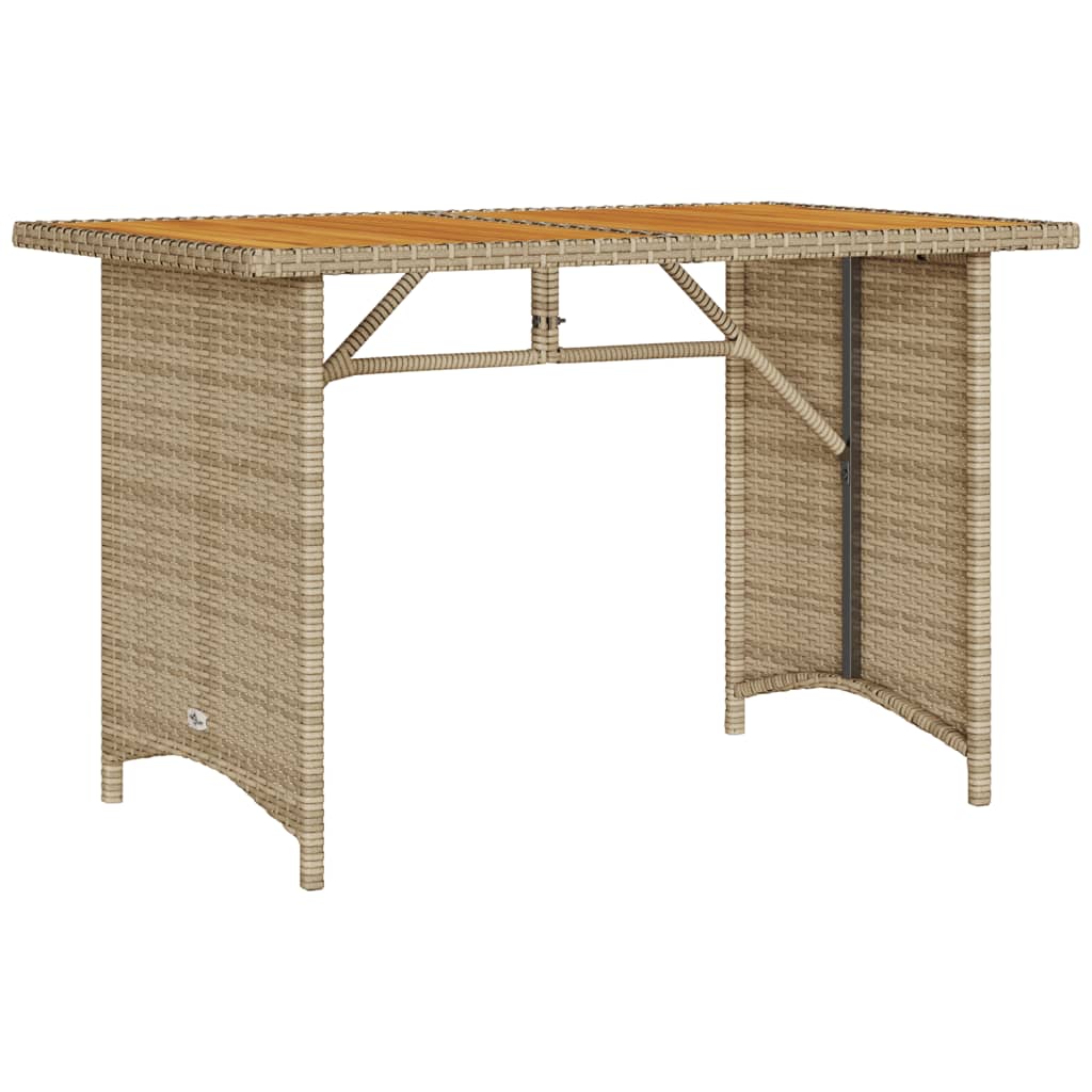 Maison Exclusive - Gartentisch Mit Holzplatte Beige 110x68x70 Cm