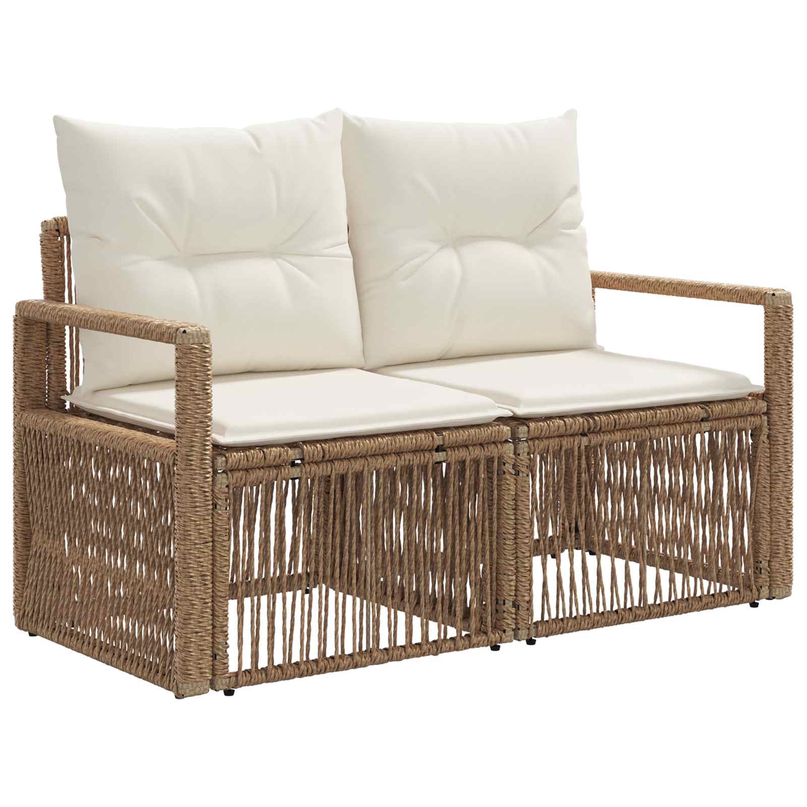 Maison Exclusive - Garten-sofa 2-sitzanzahl Beige Poly-rattan